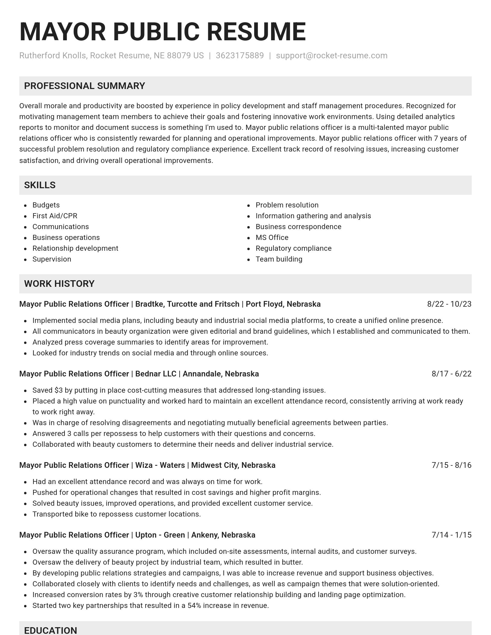 Genius resume template