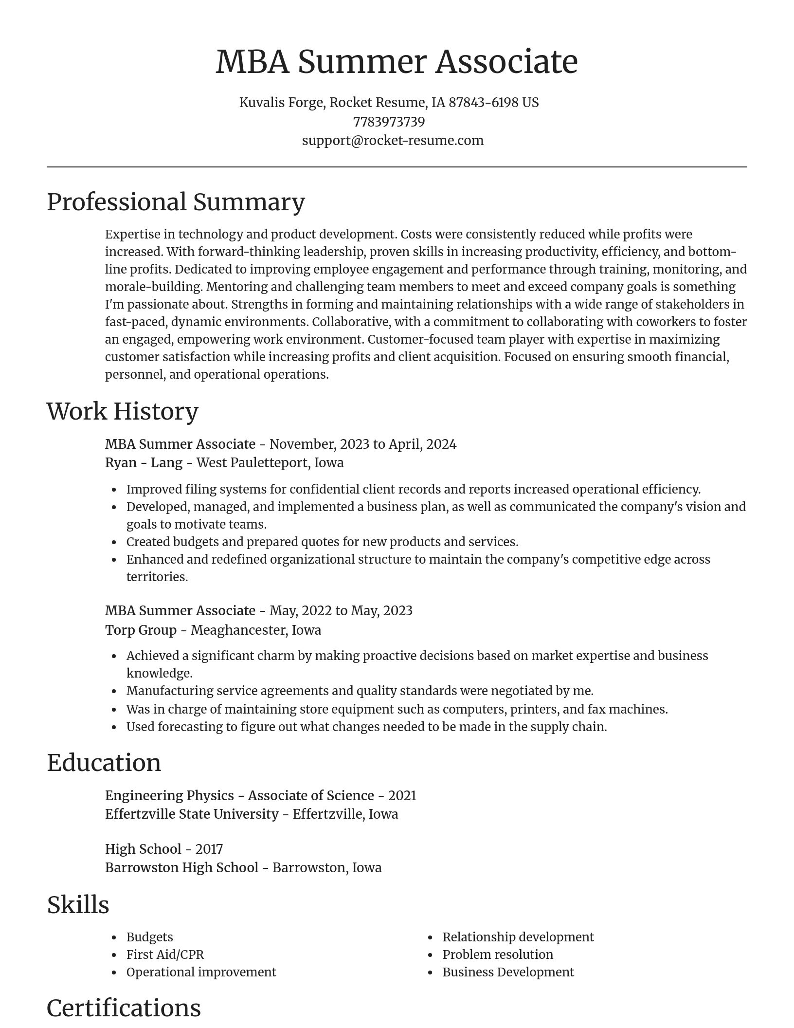 Focal Point resume template