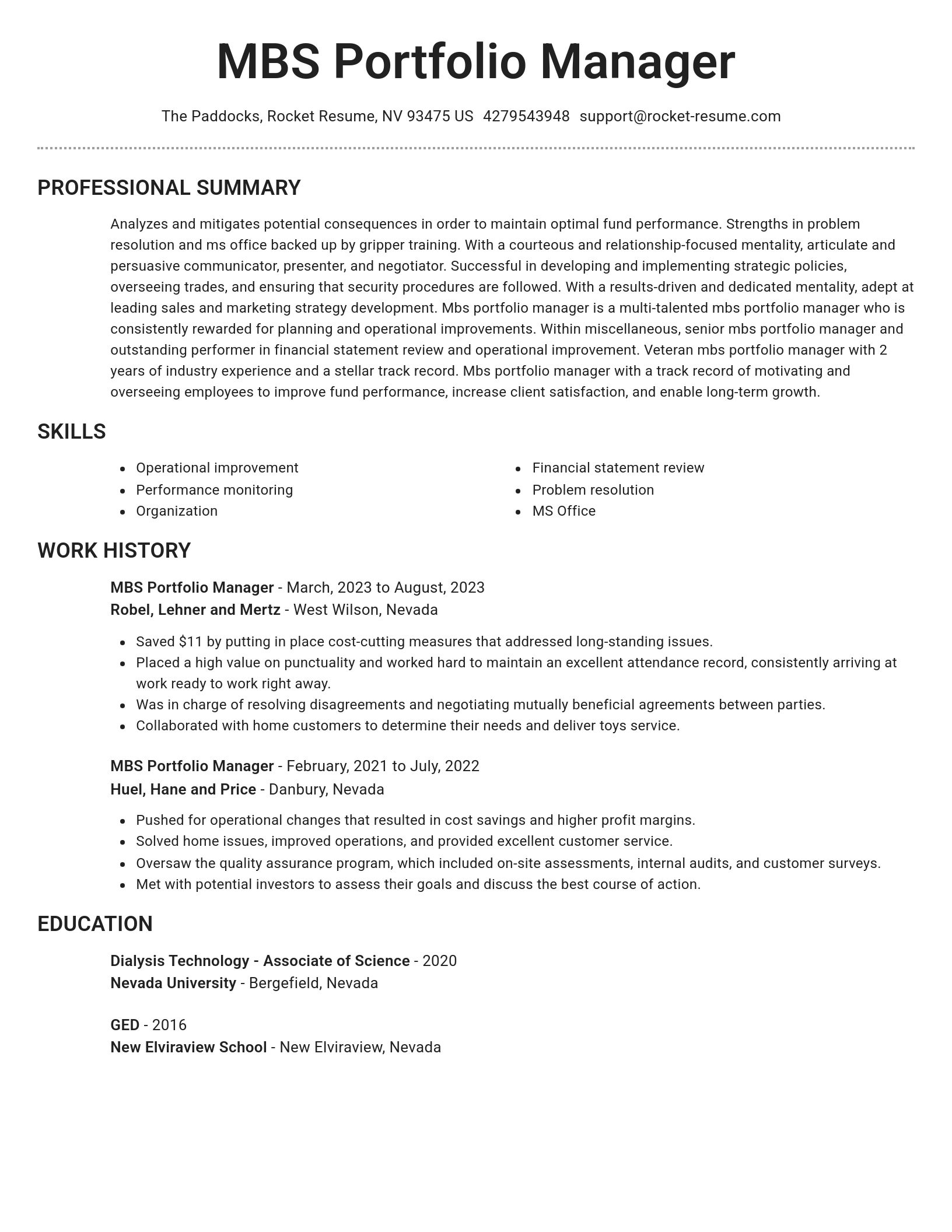 Brilliant resume template