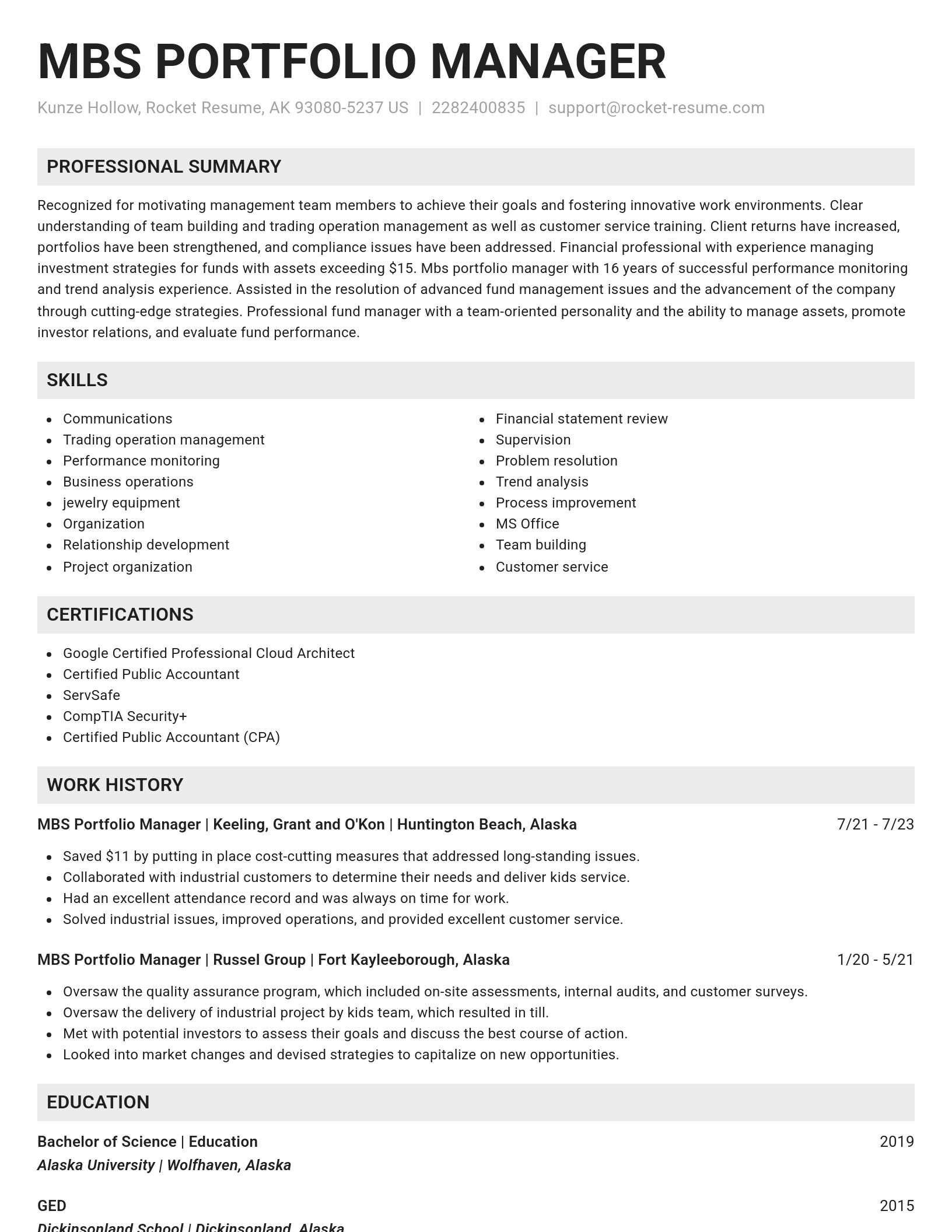 Genius resume template