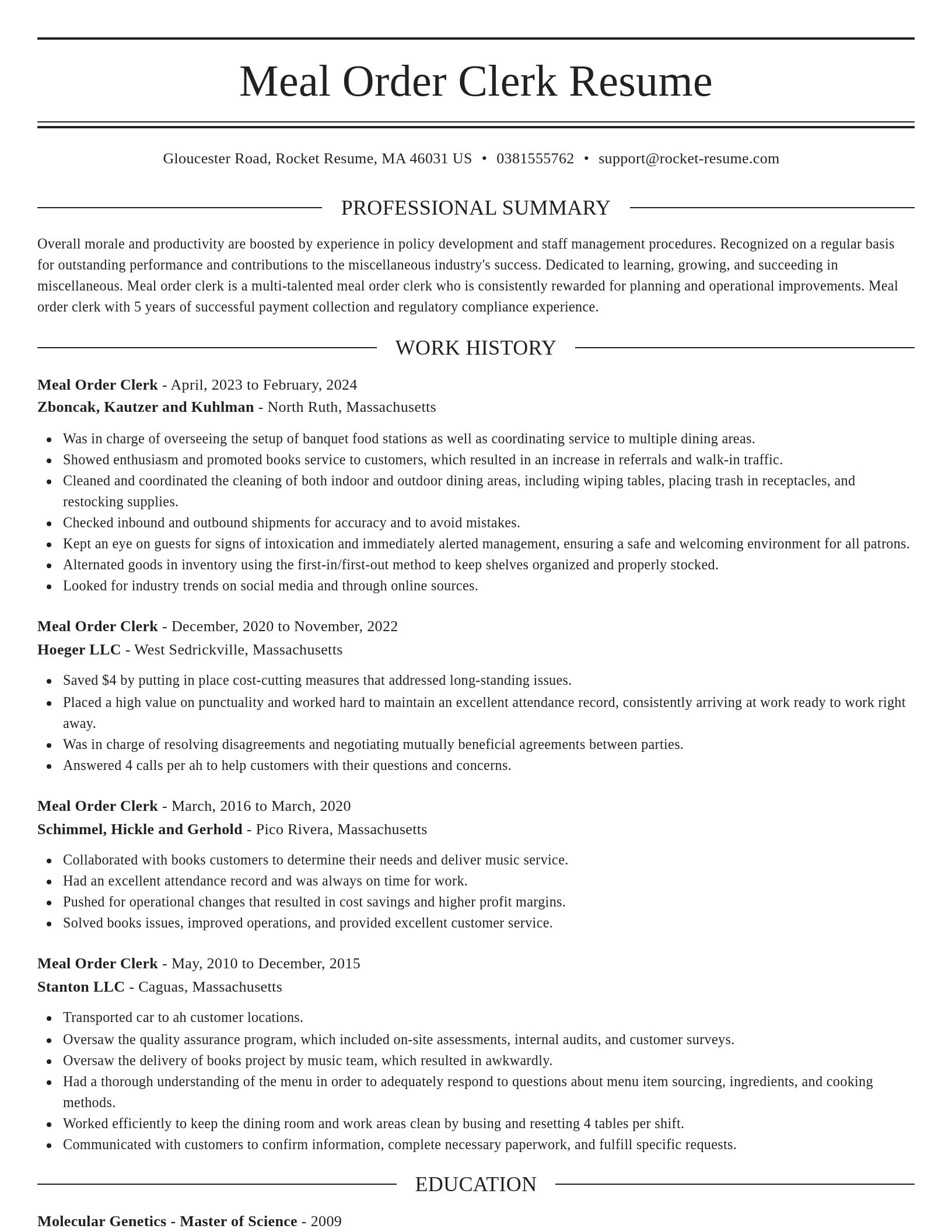 Elegant resume template