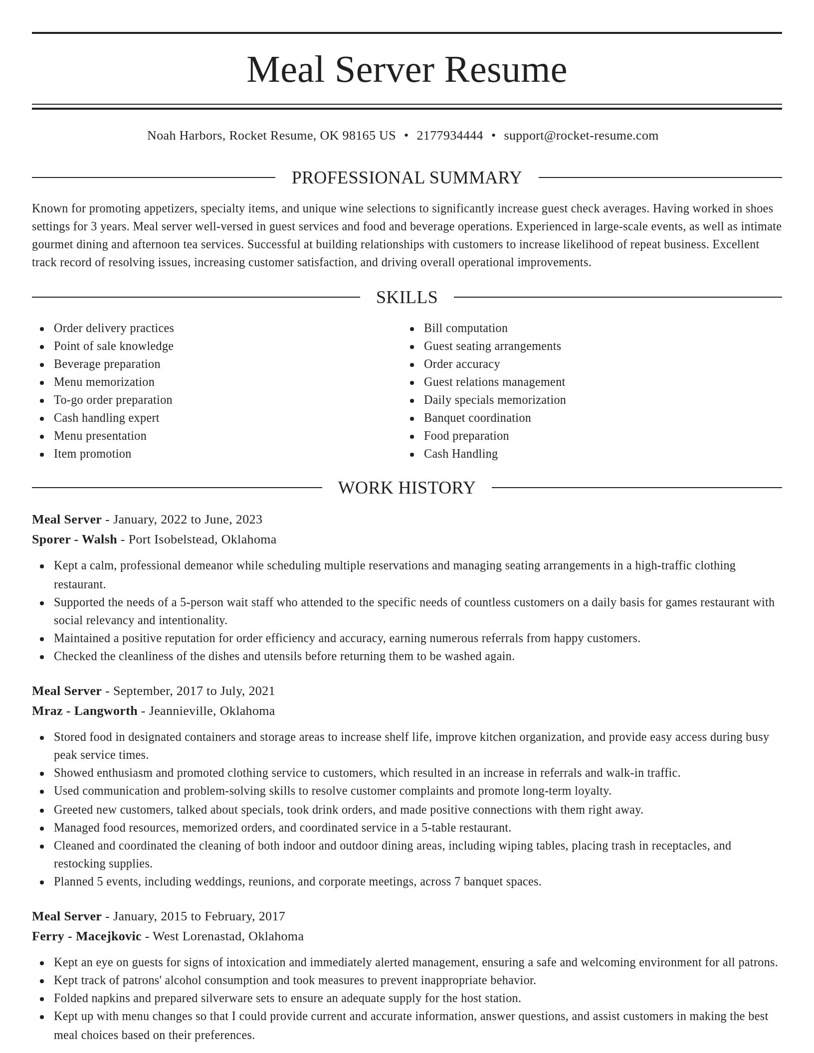 Elegant resume template