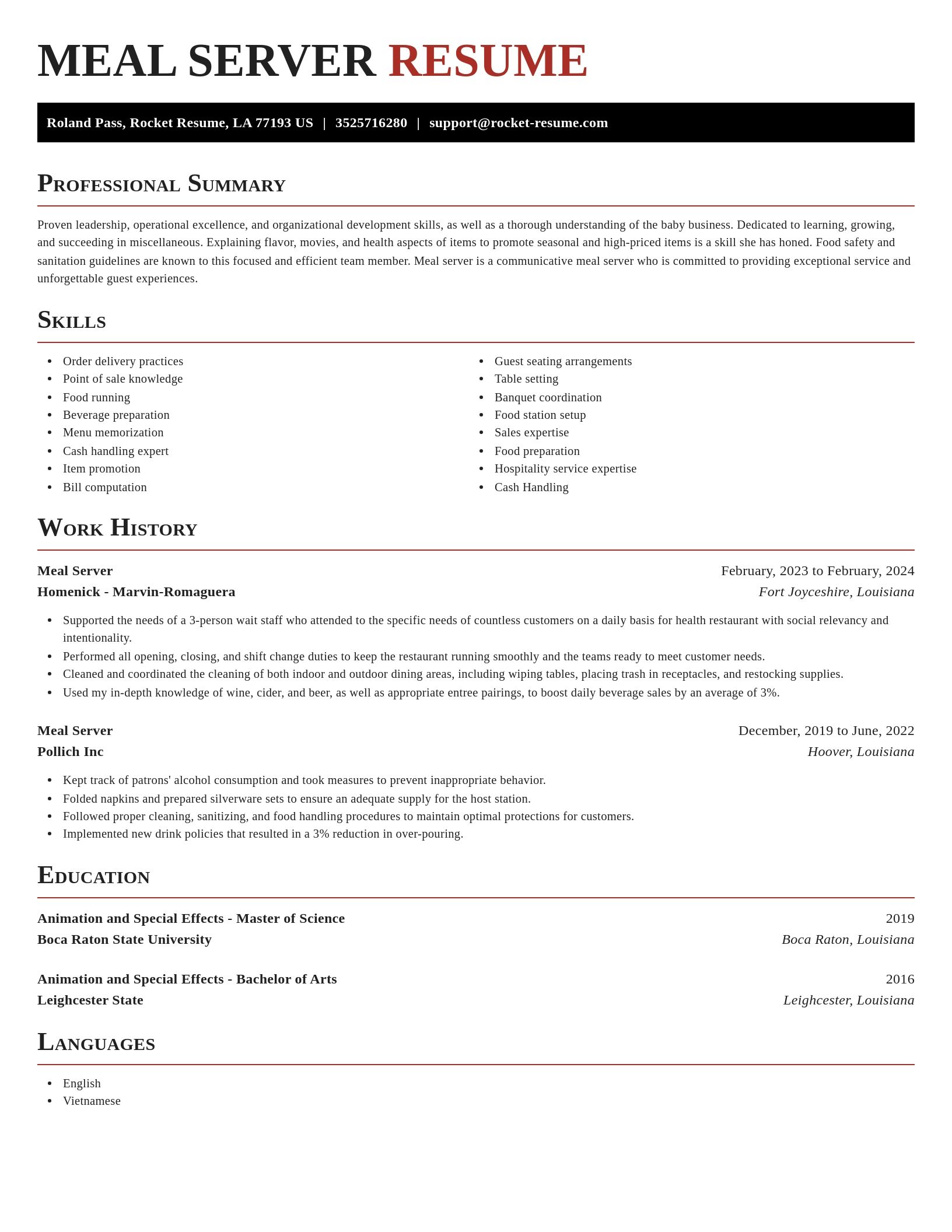 Exquisite resume template