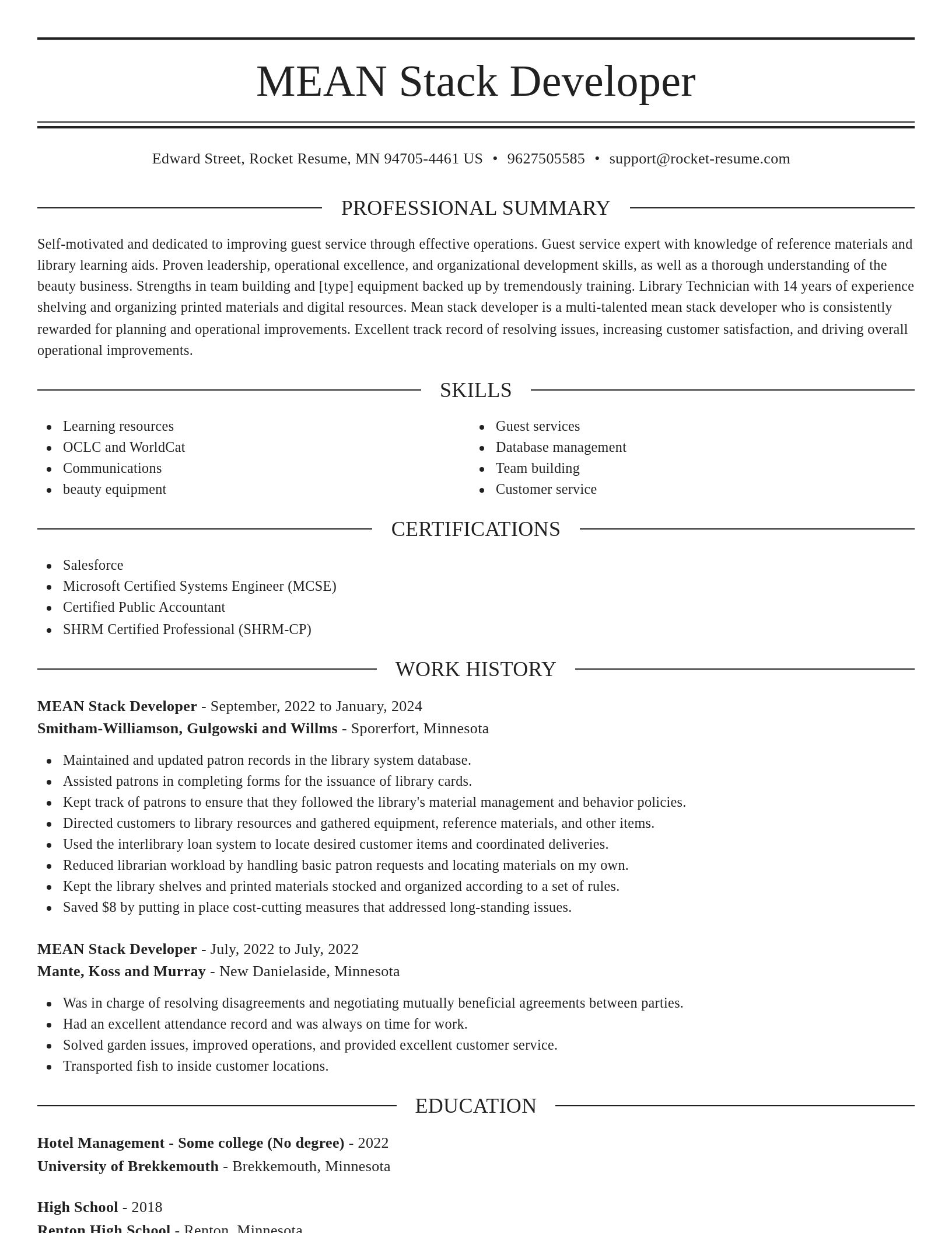 Elegant resume template