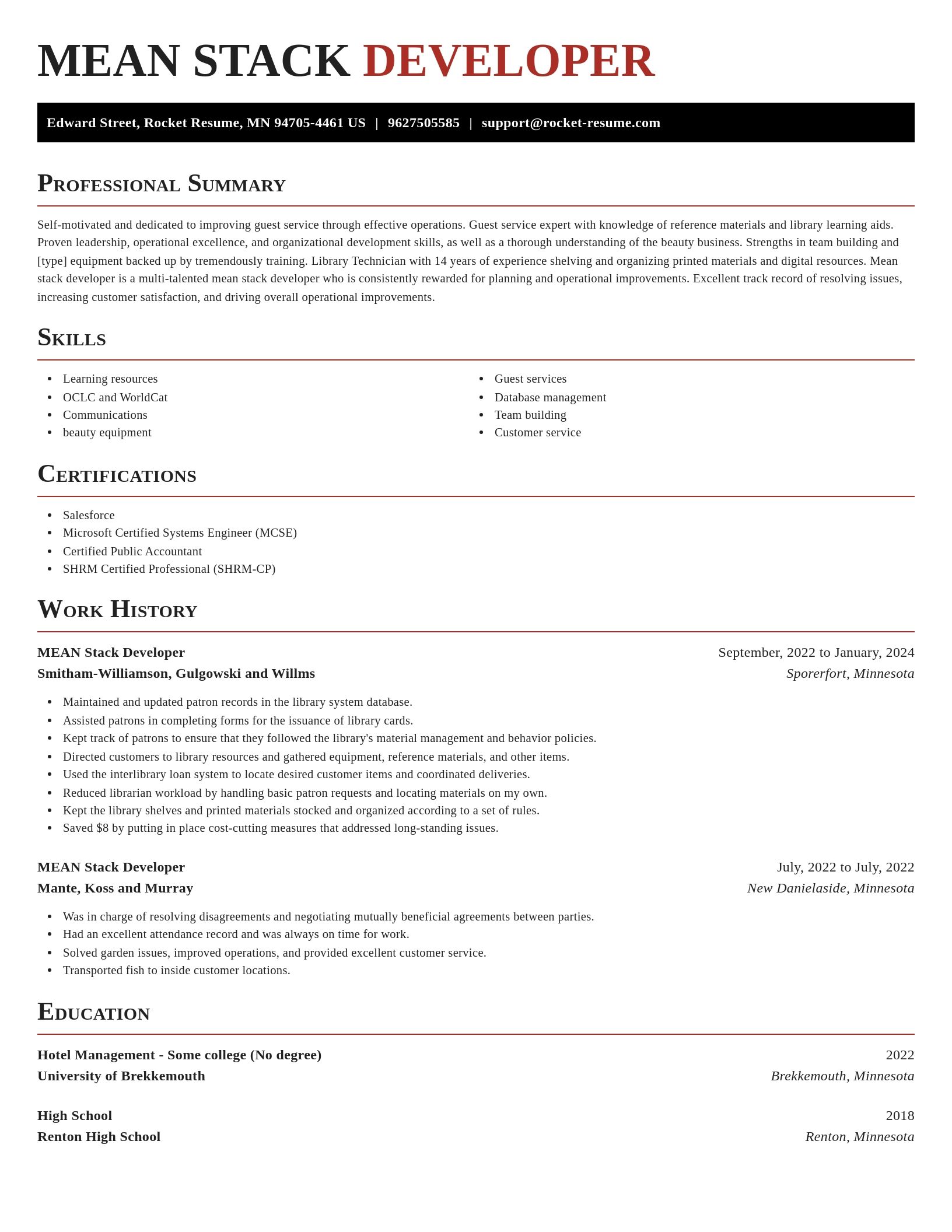 Exquisite resume template