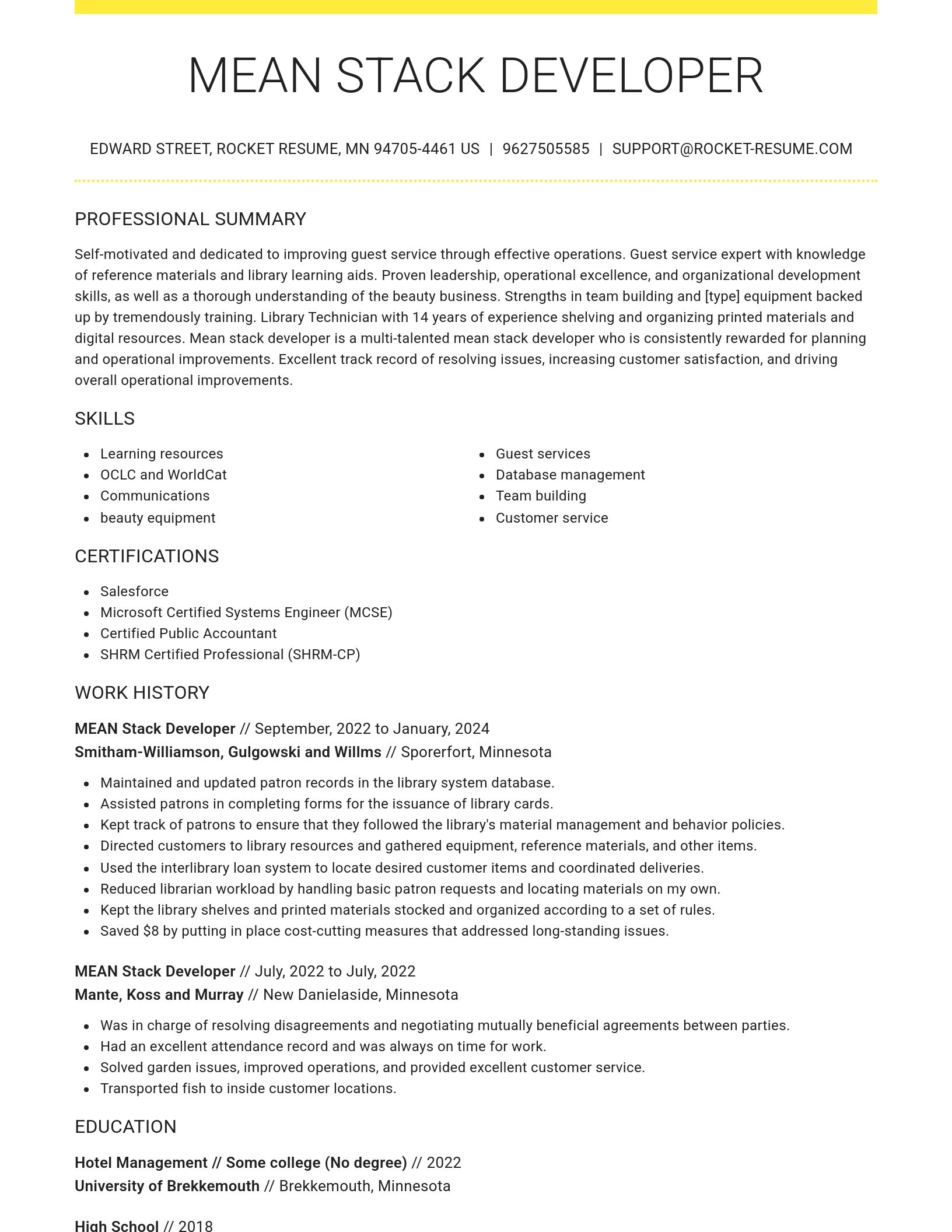 Grand resume template