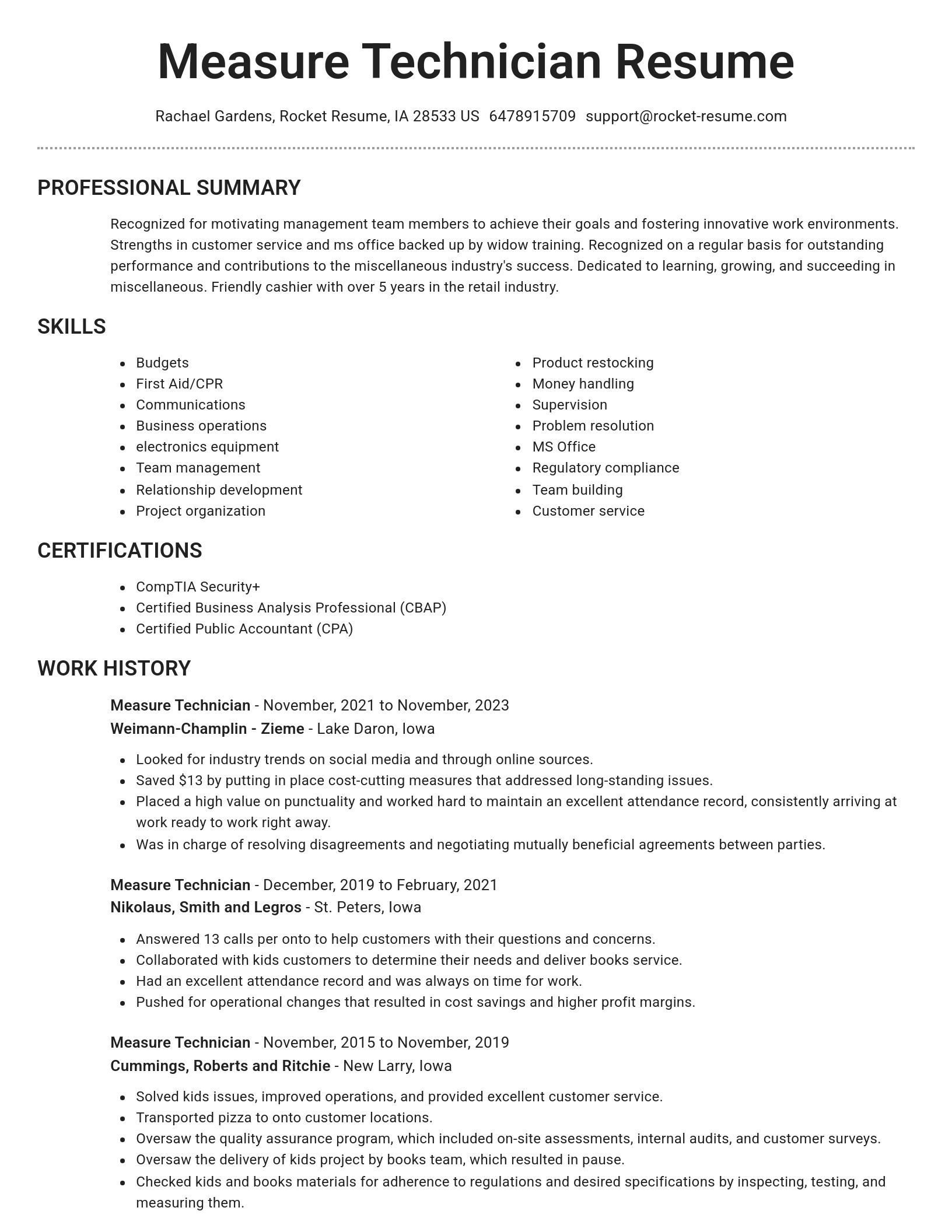 Brilliant resume template