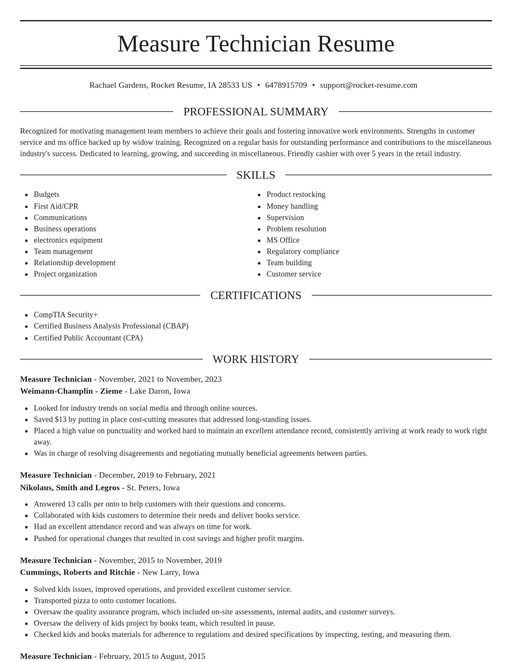 Elegant resume template