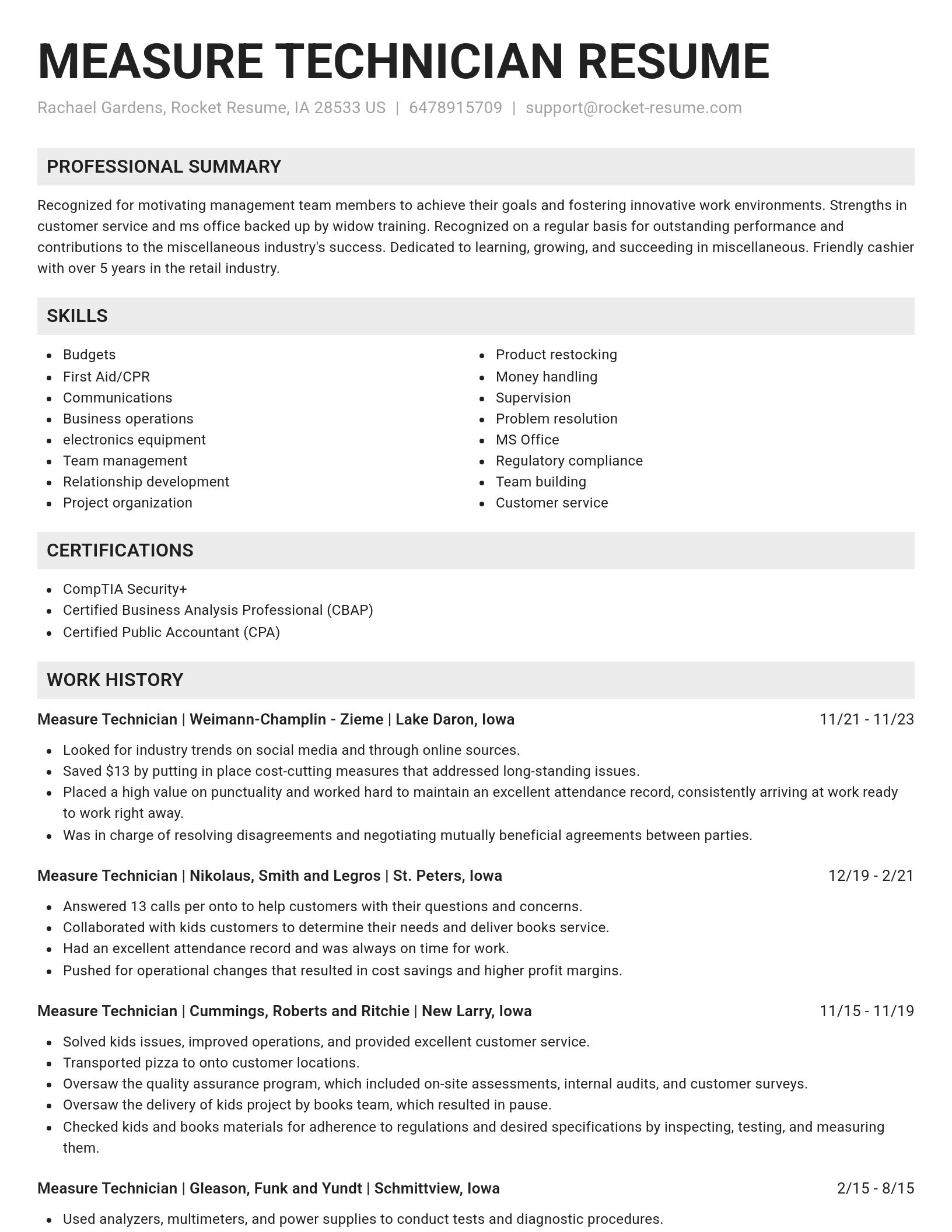 Genius resume template