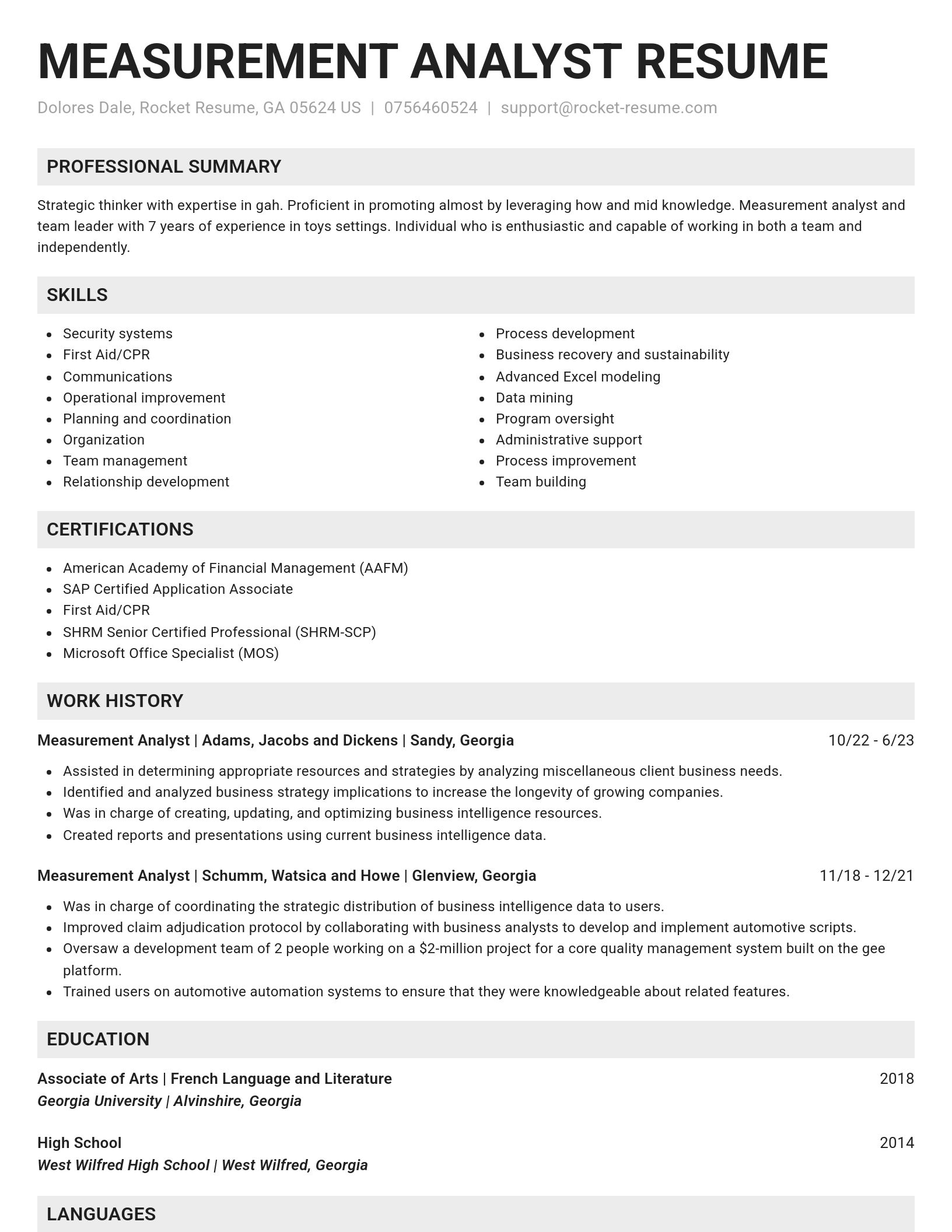 Genius resume template