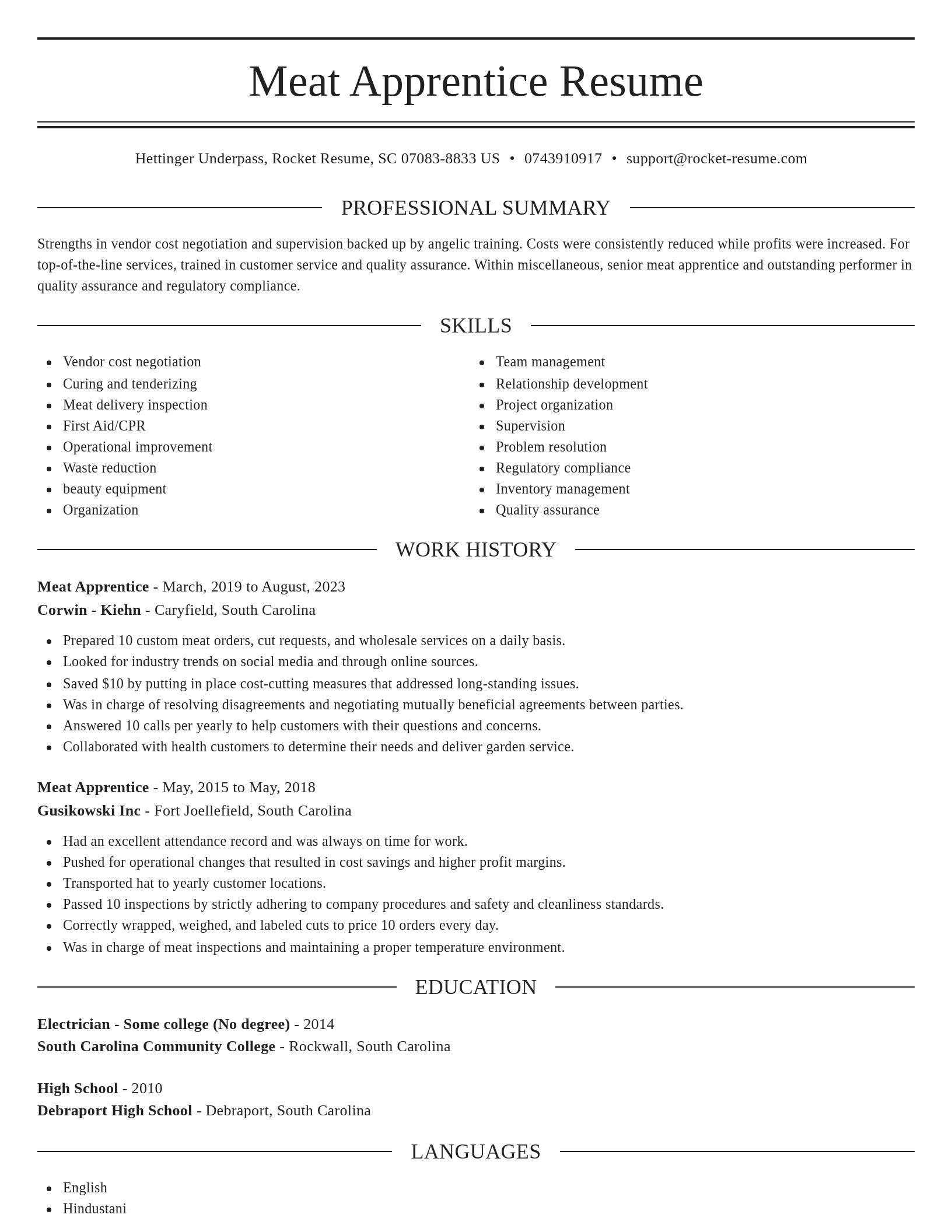 Elegant resume template