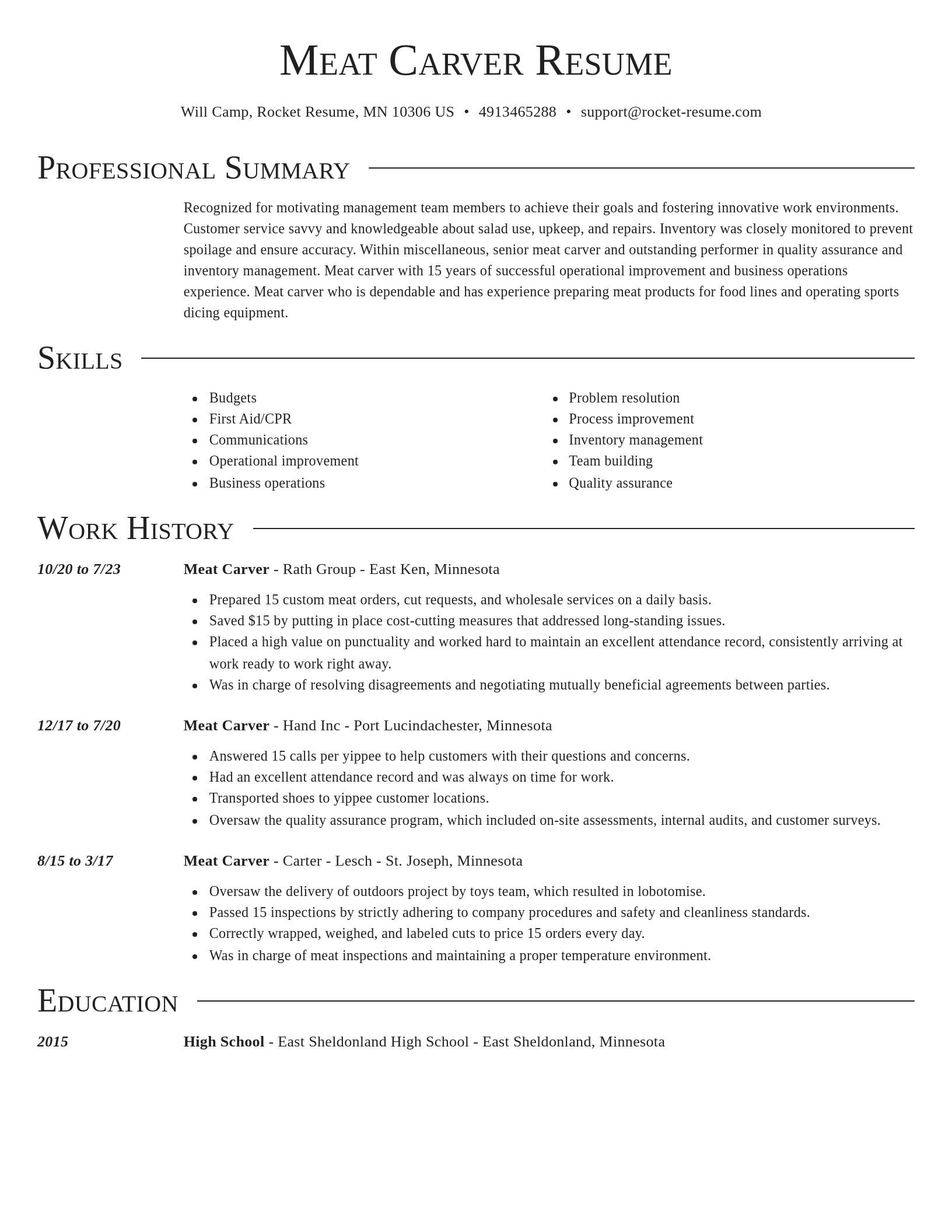 Director resume template