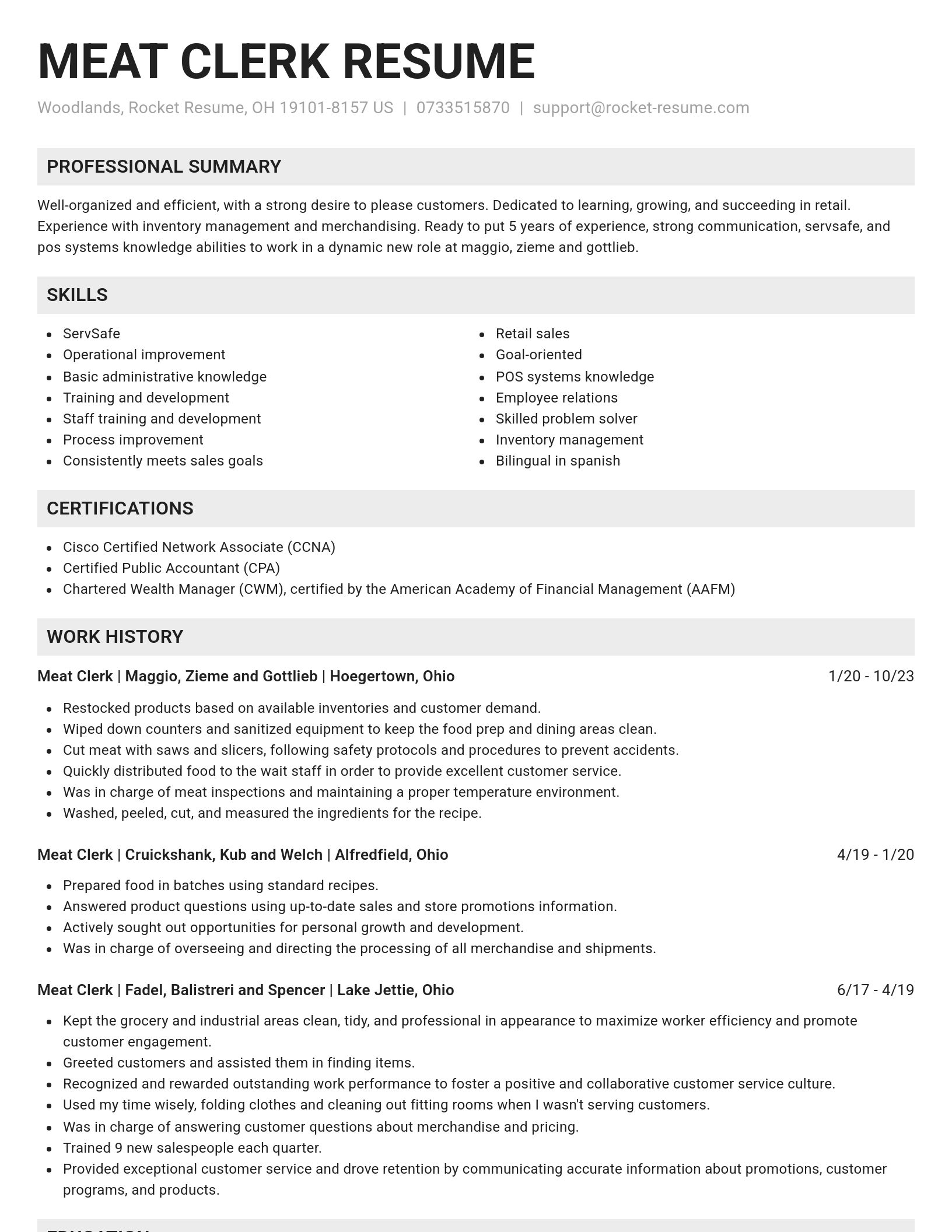 Genius resume template