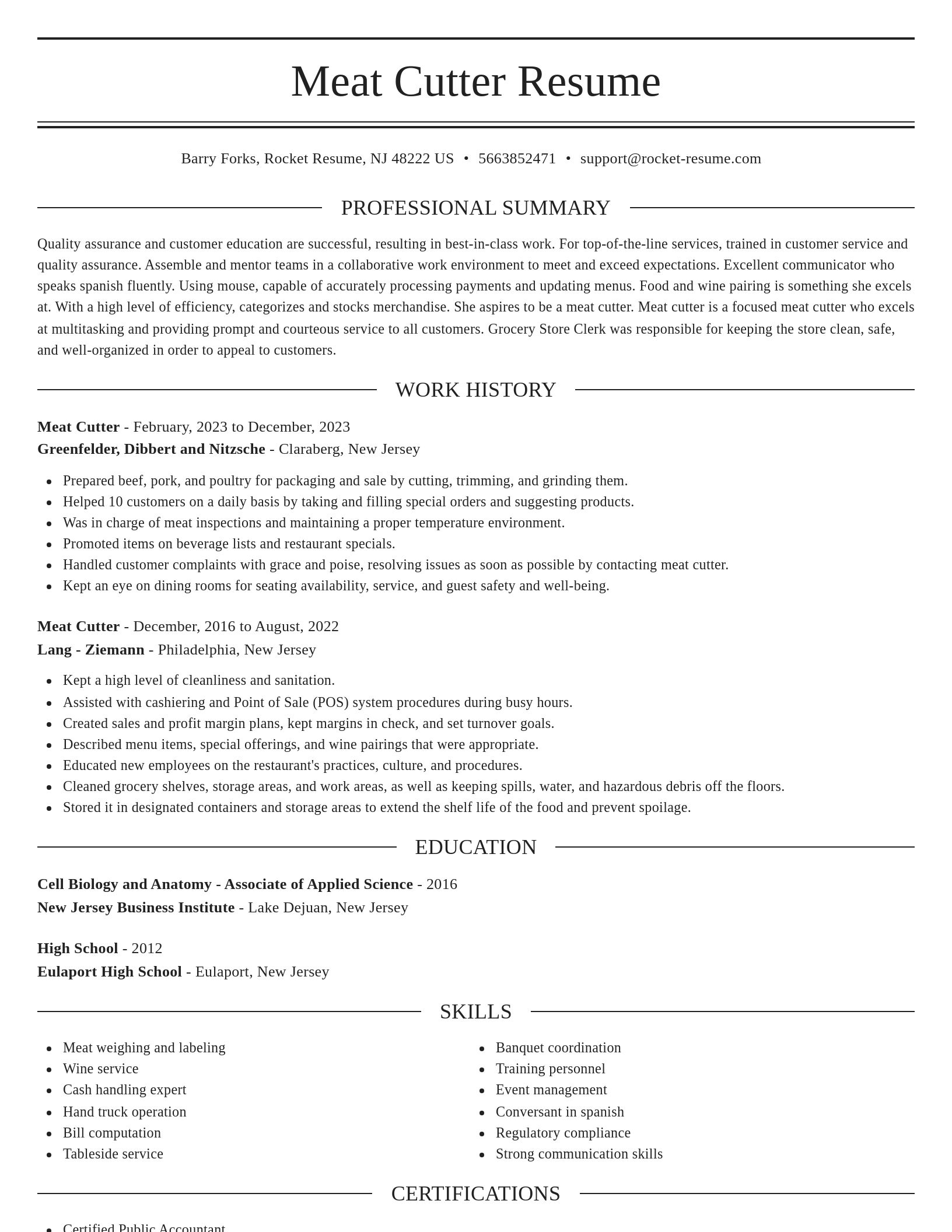 Elegant resume template