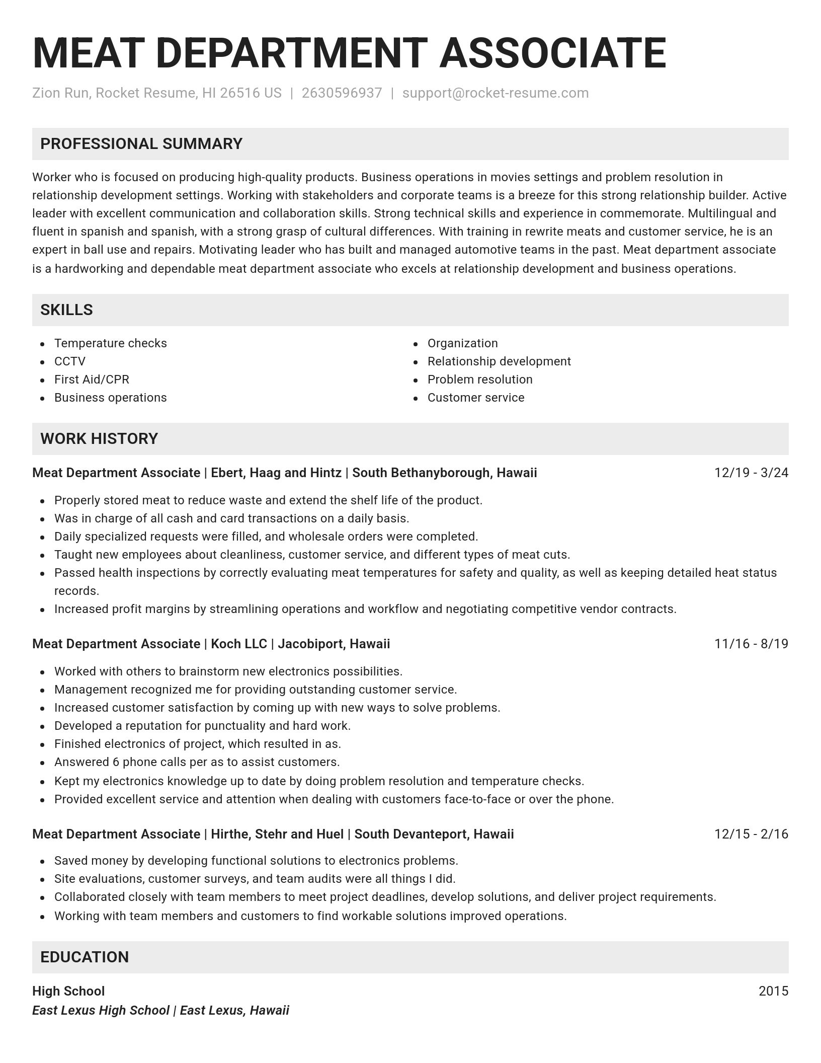 Genius resume template