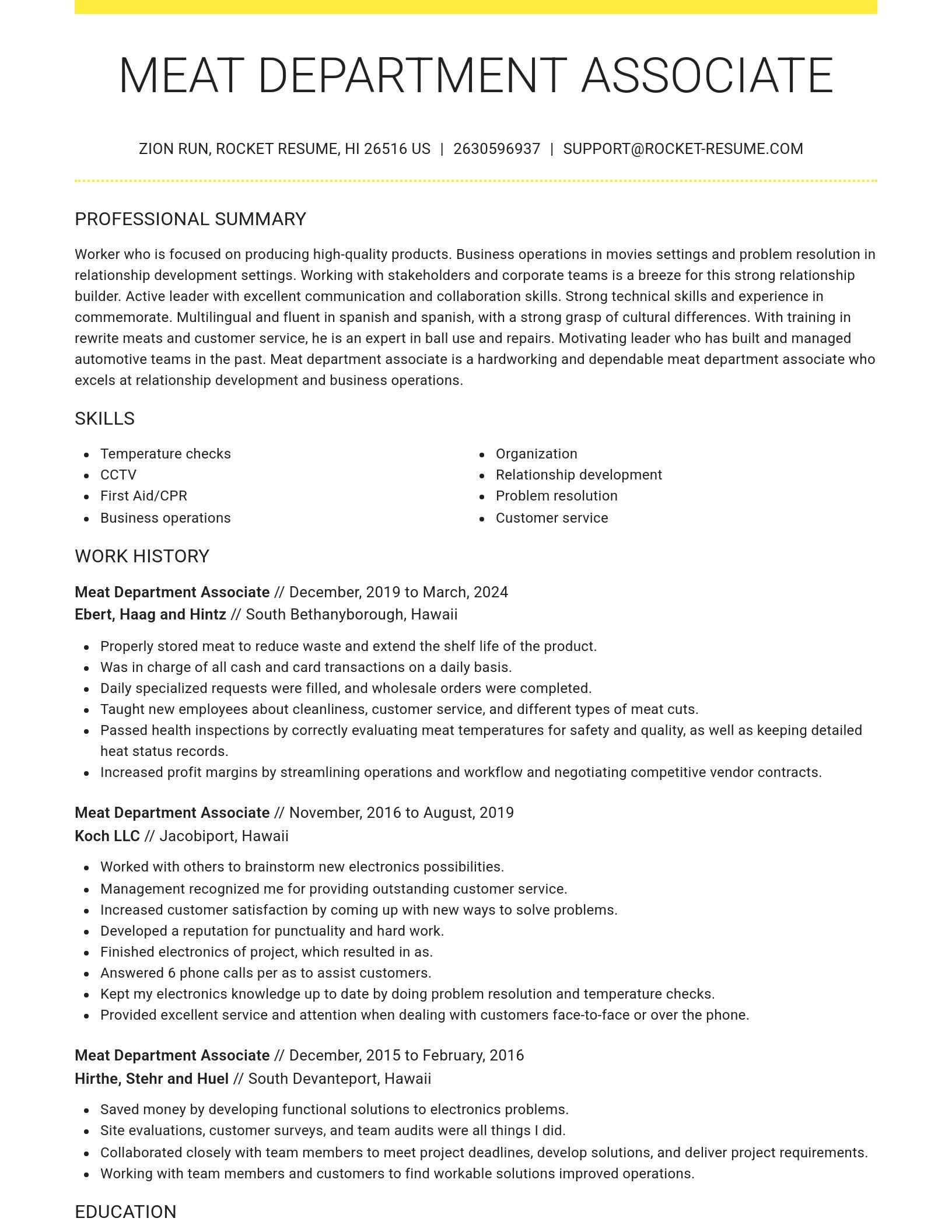 Grand resume template