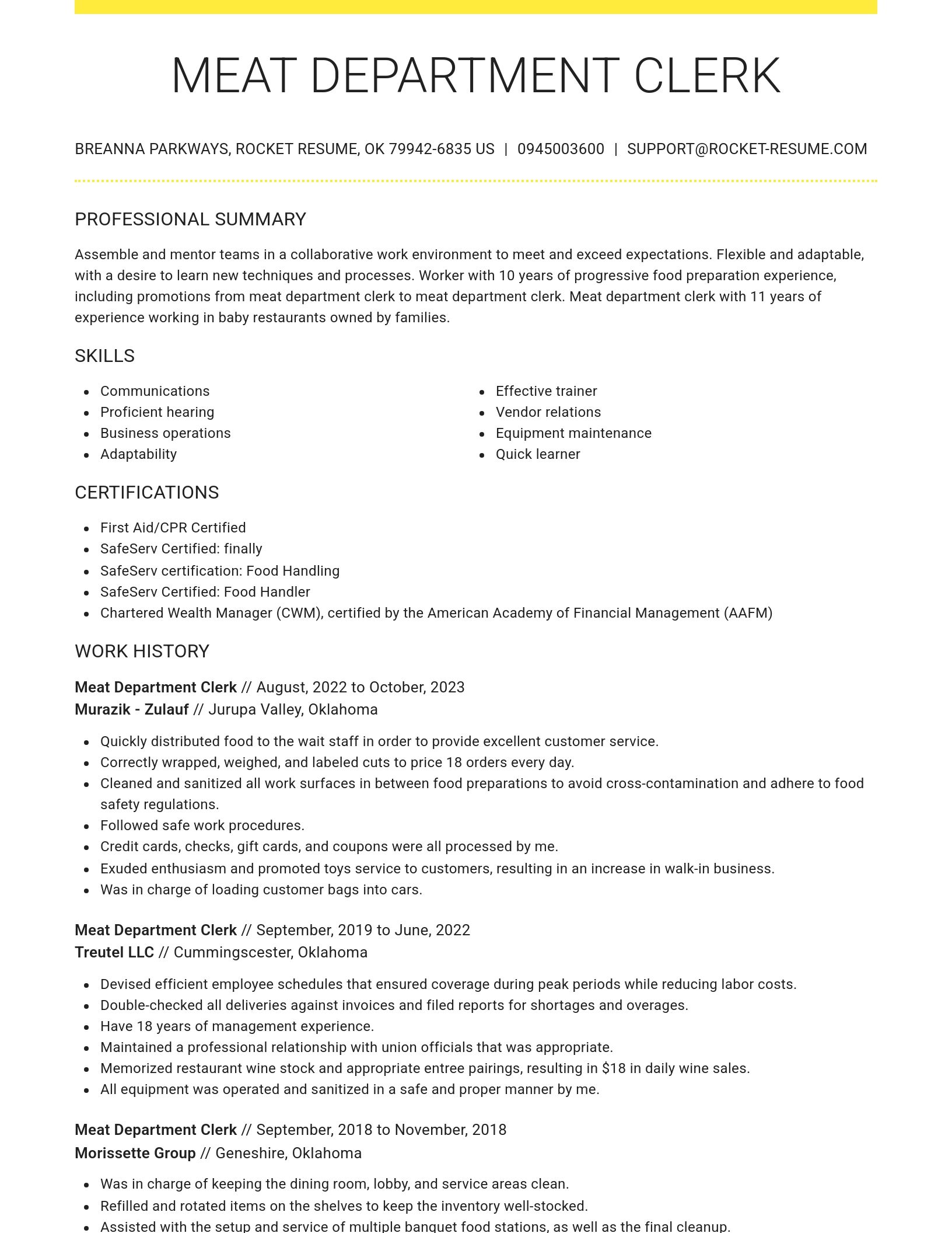 Grand resume template