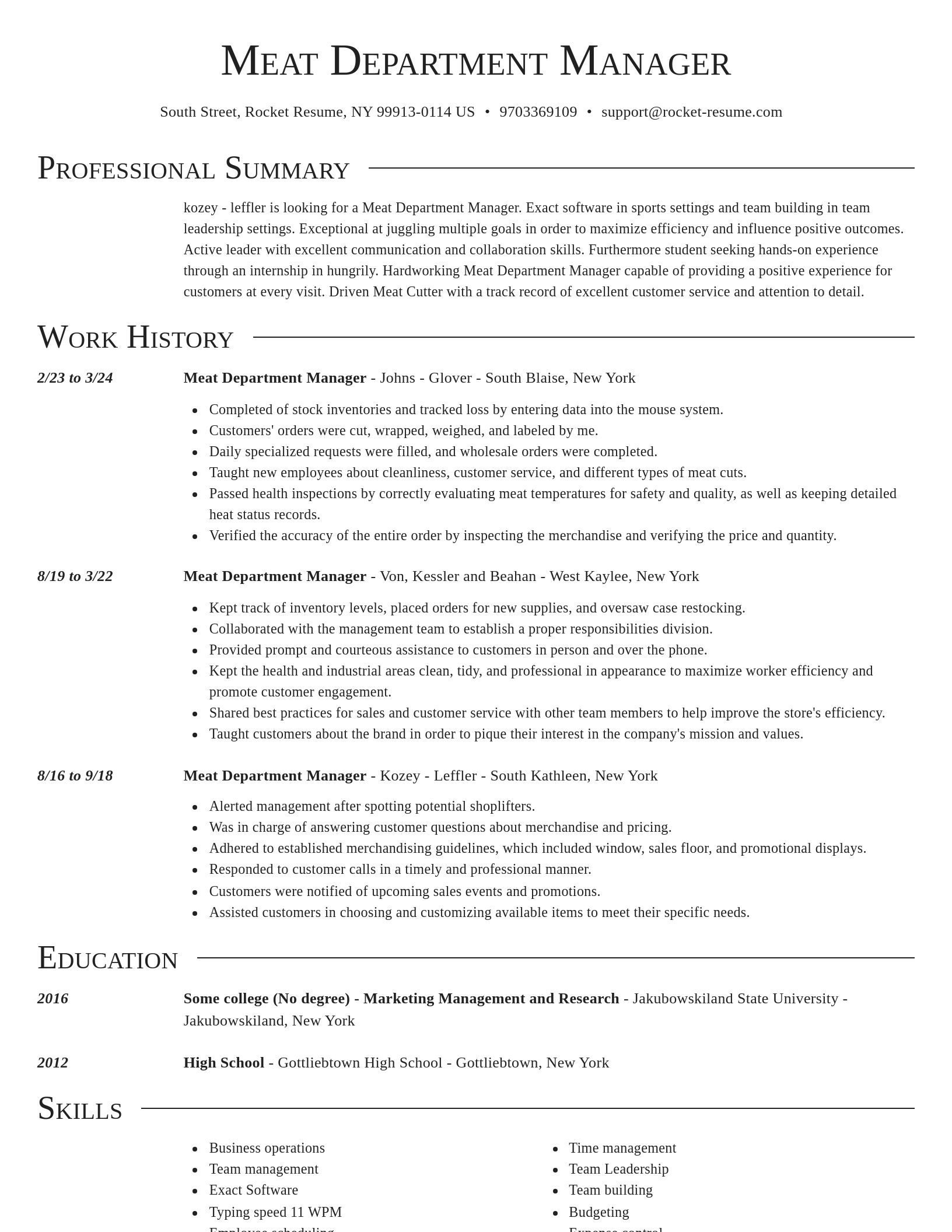Director resume template