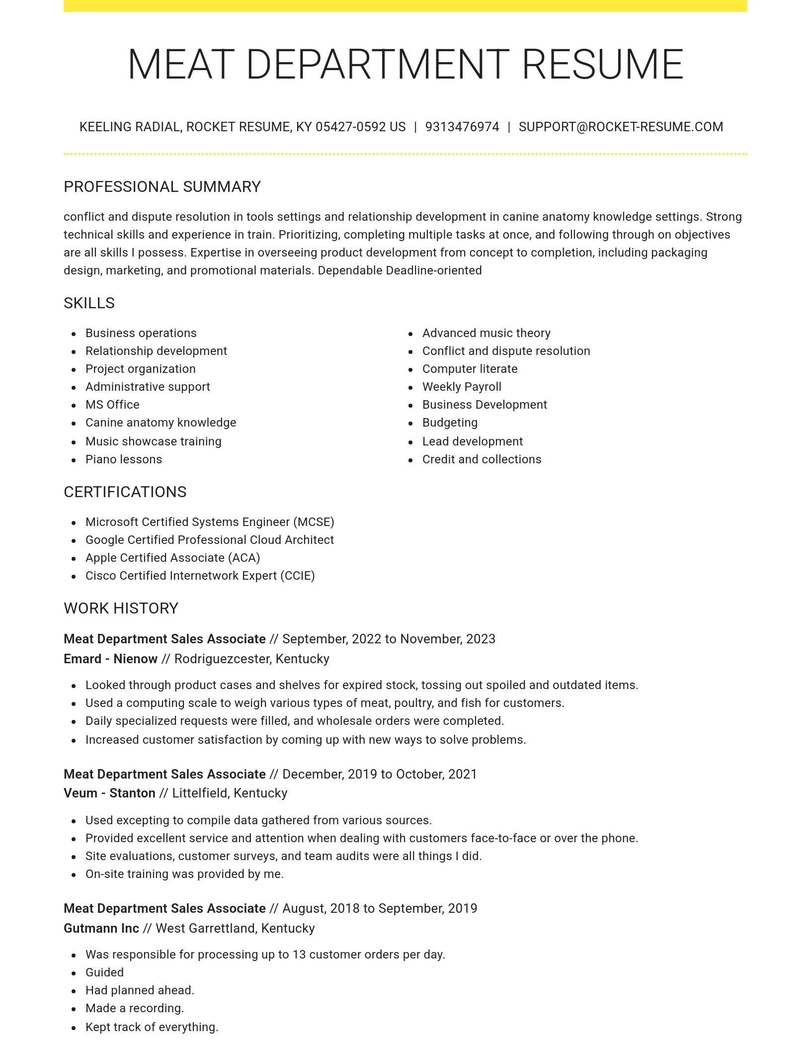 Grand resume template