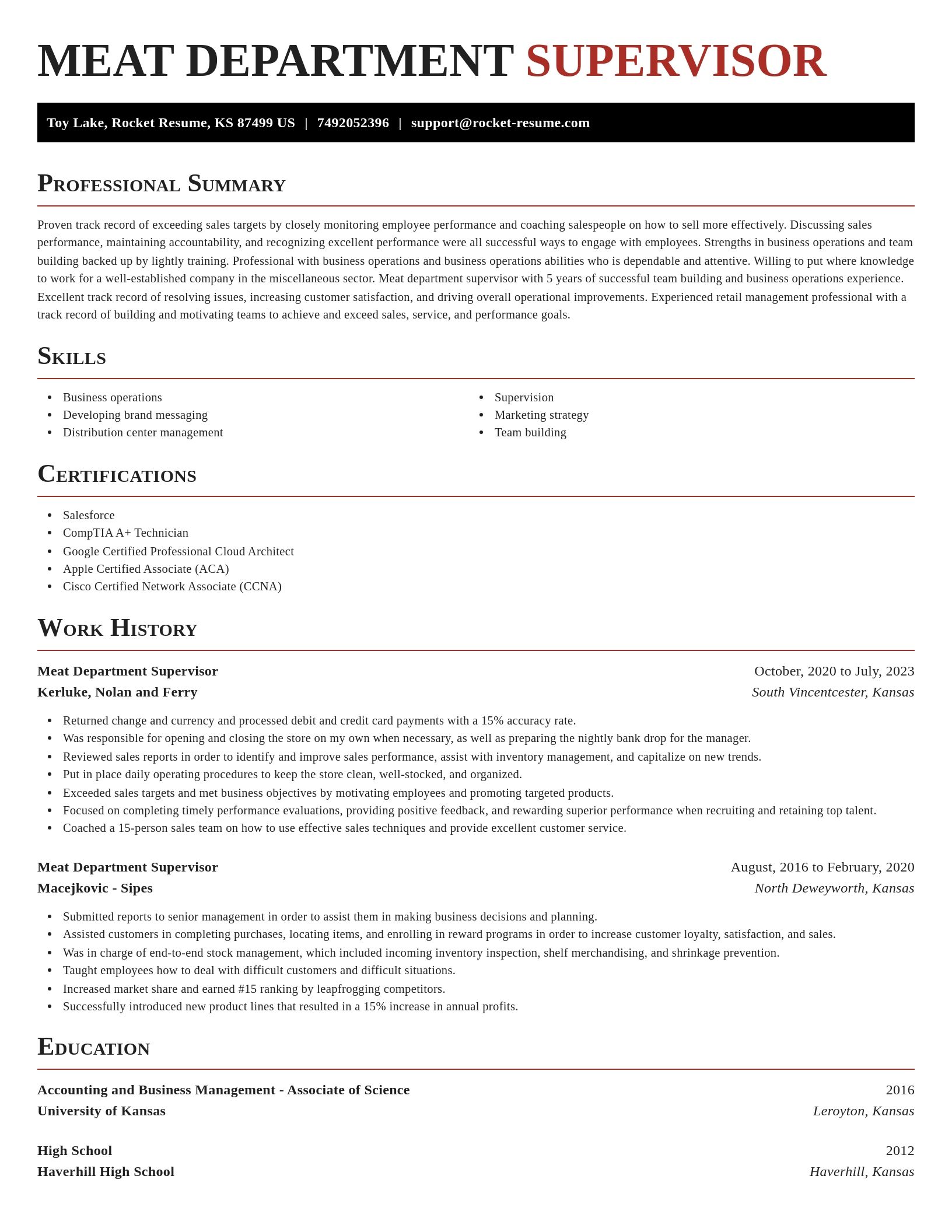 Exquisite resume template