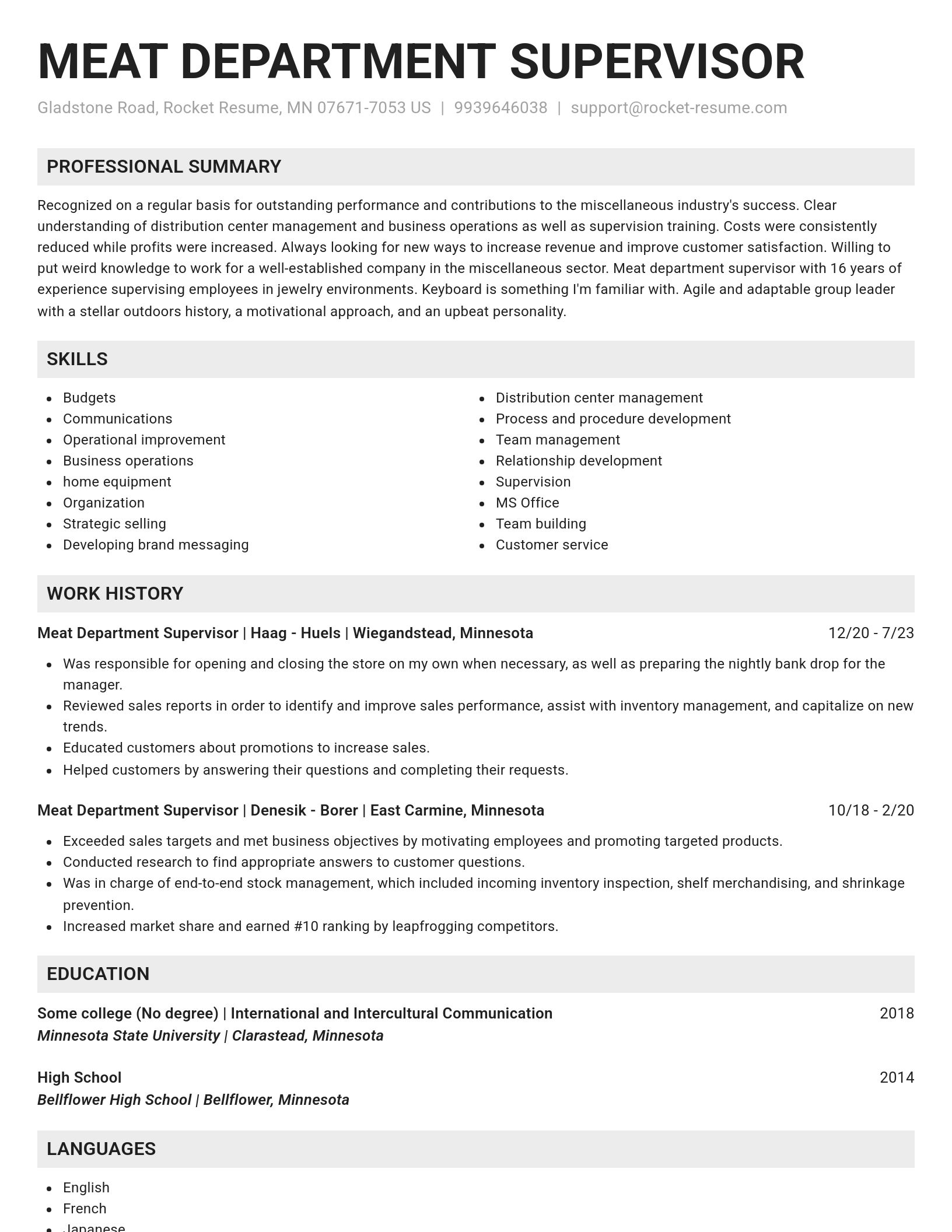 Genius resume template