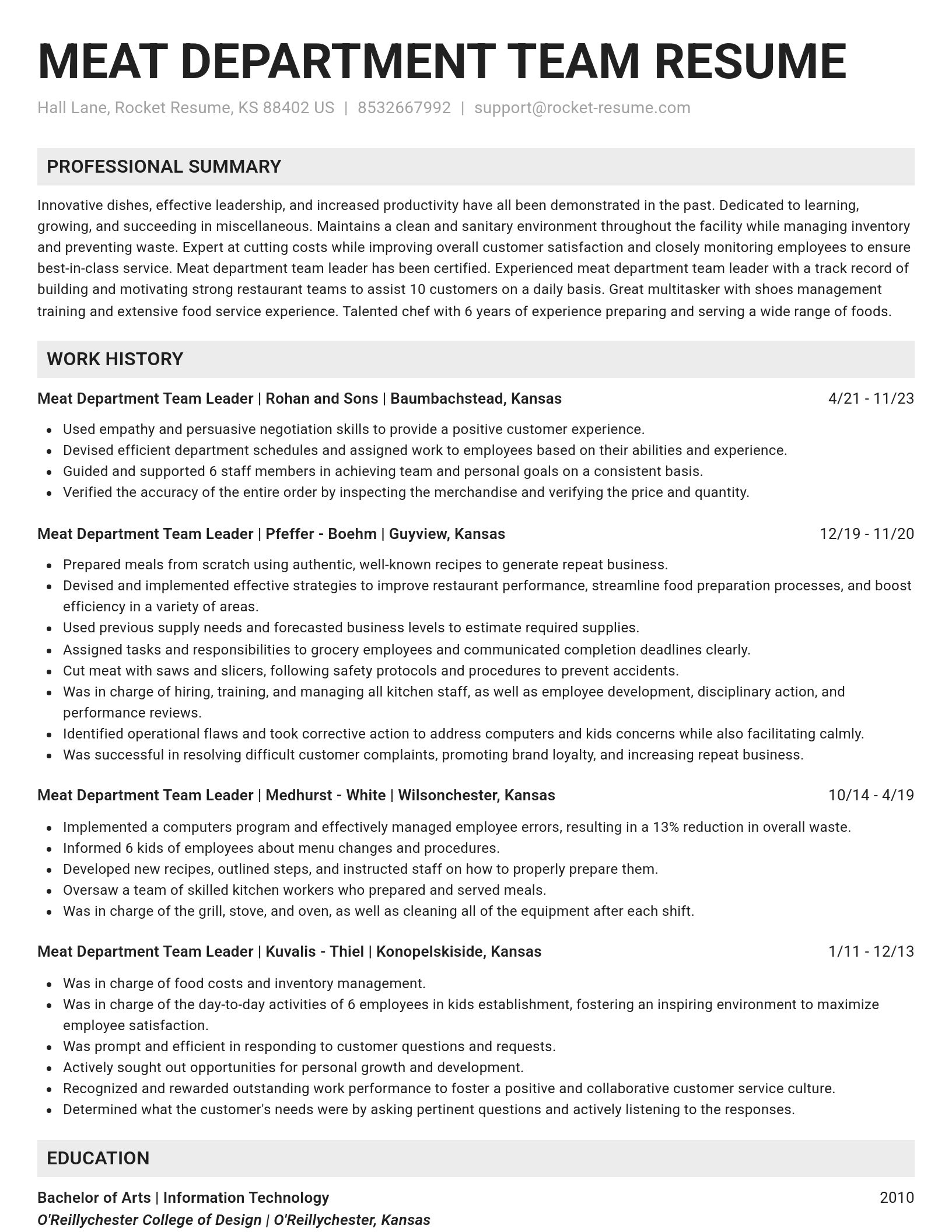 Genius resume template