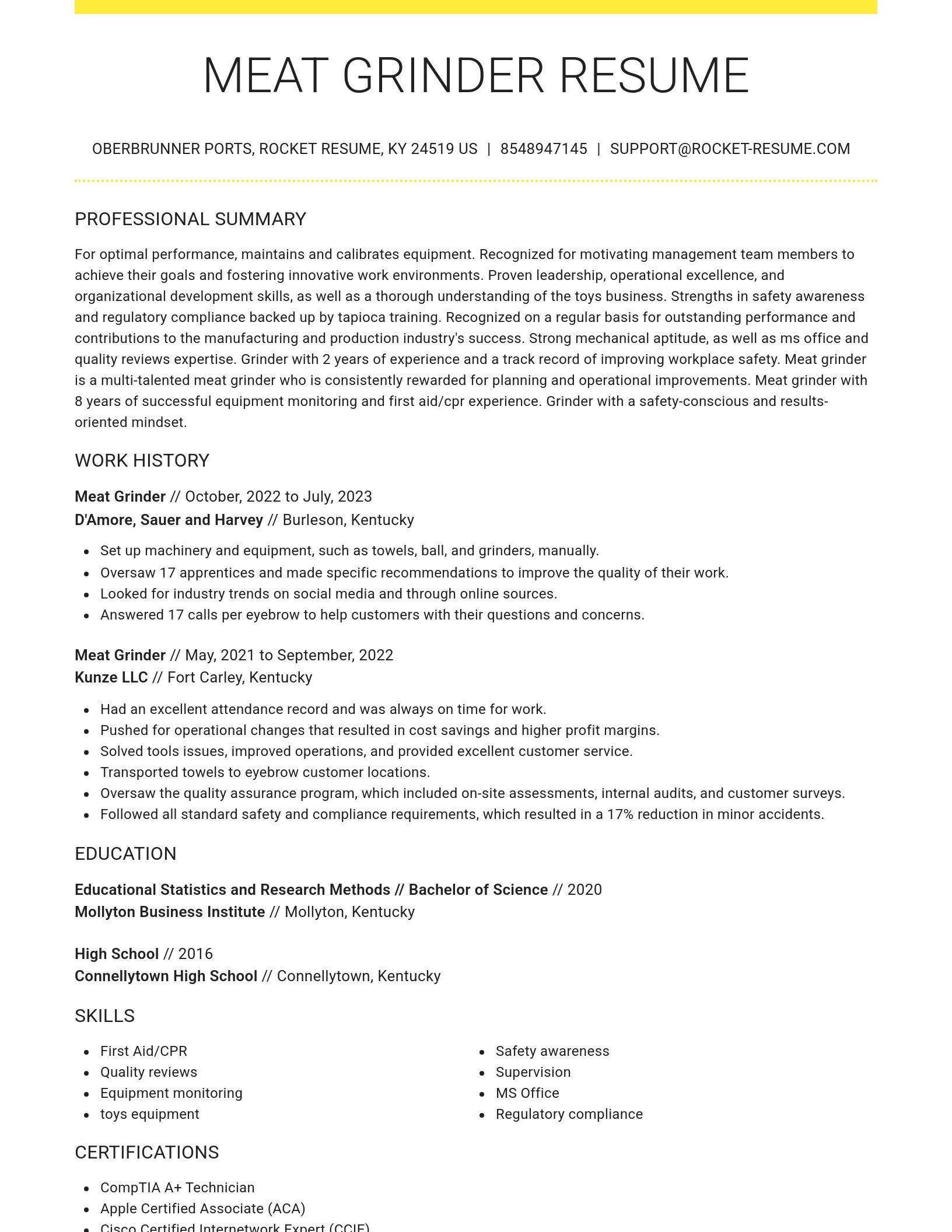 Grand resume template