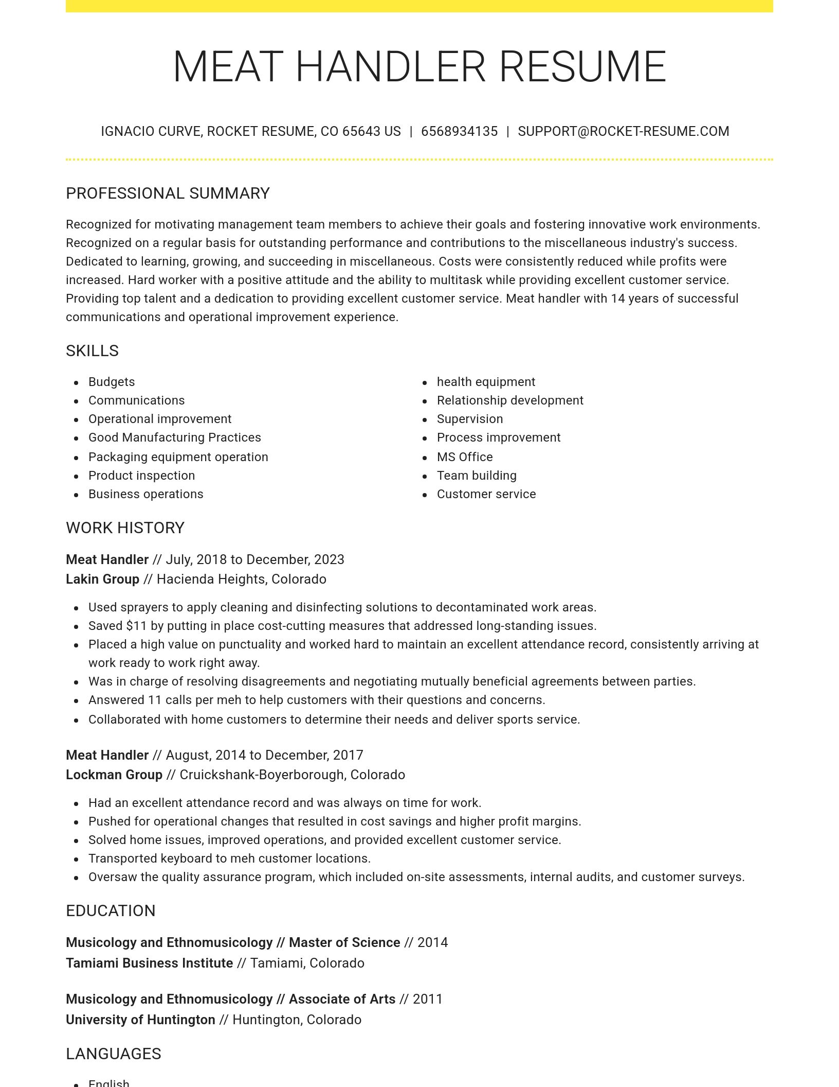 Grand resume template