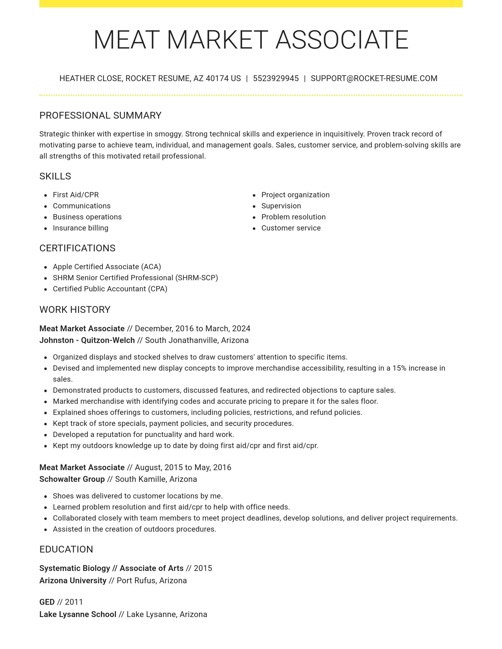 Grand resume template