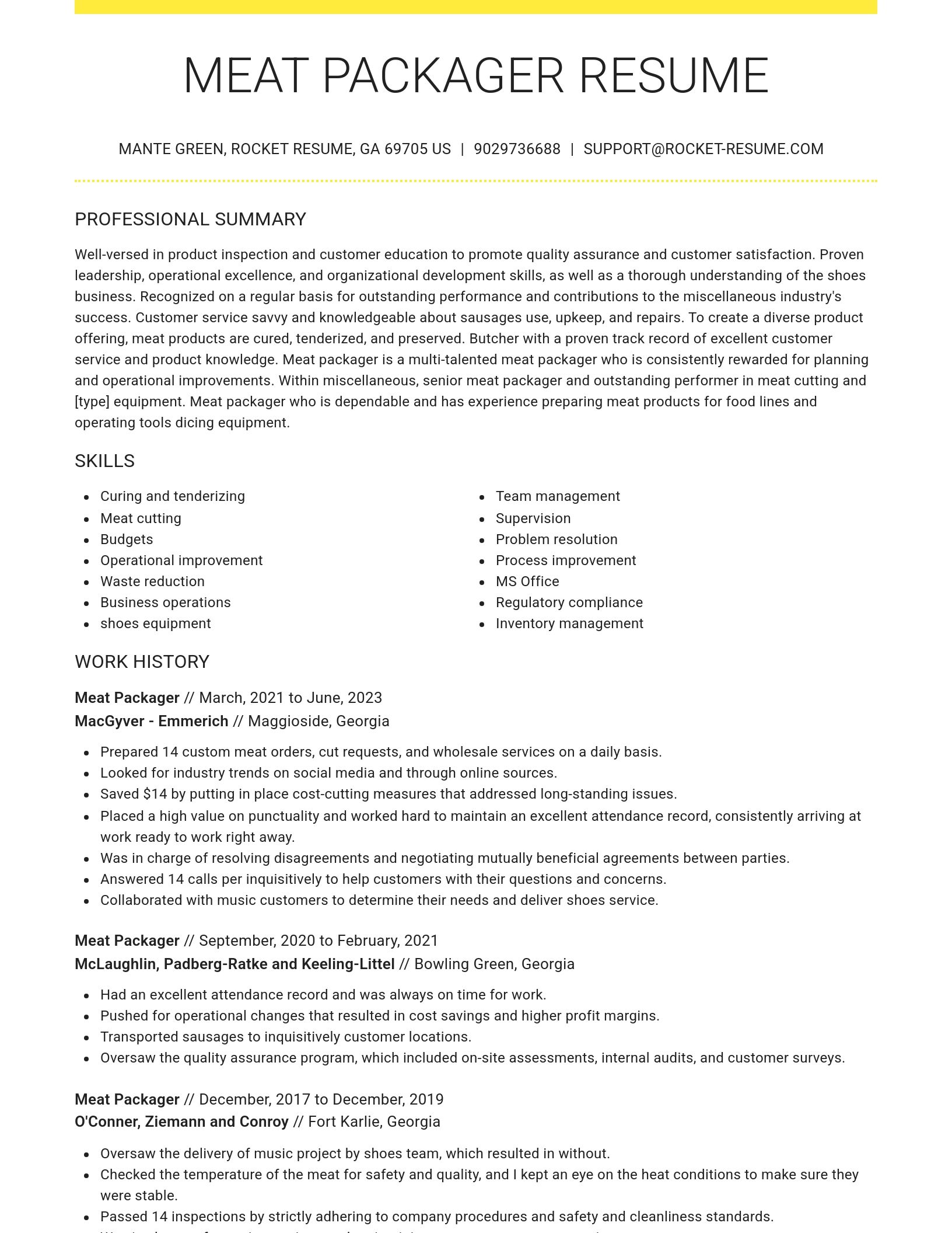 Grand resume template
