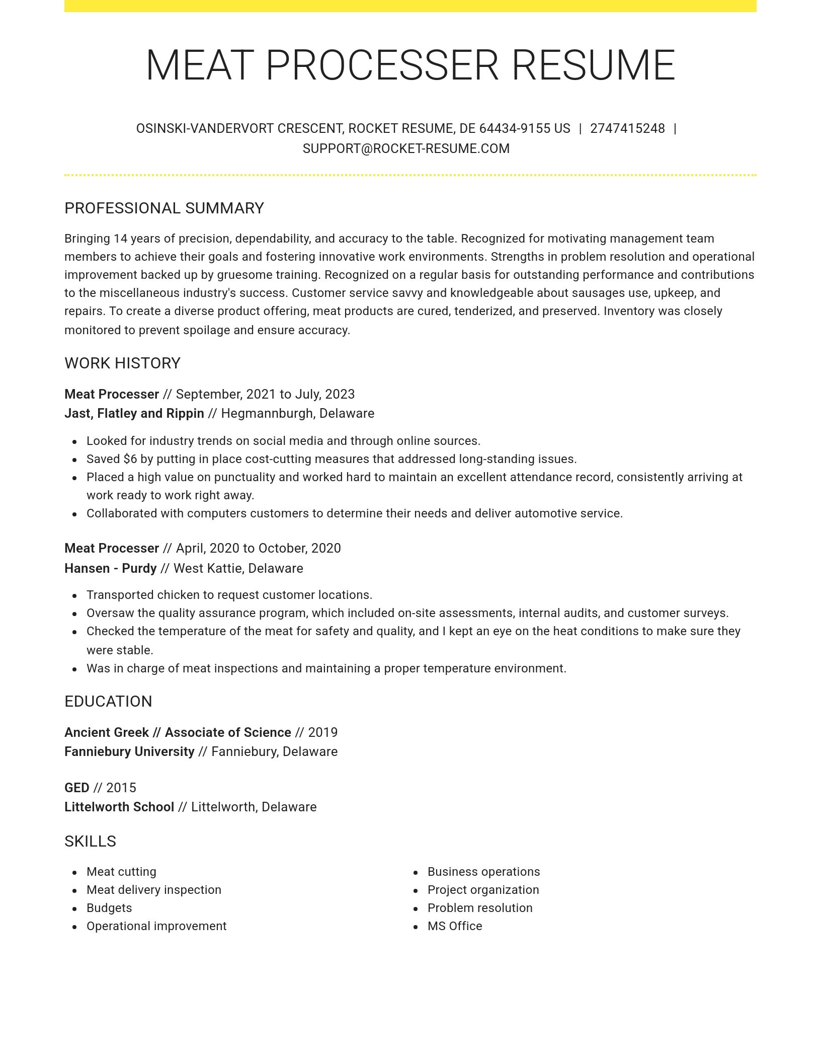 Grand resume template