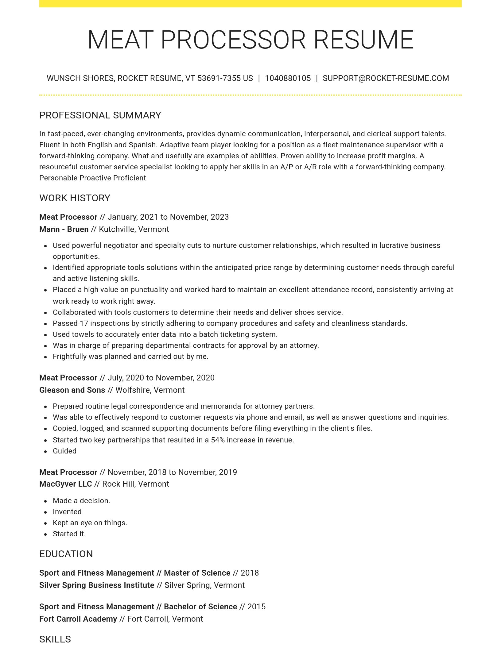 Grand resume template
