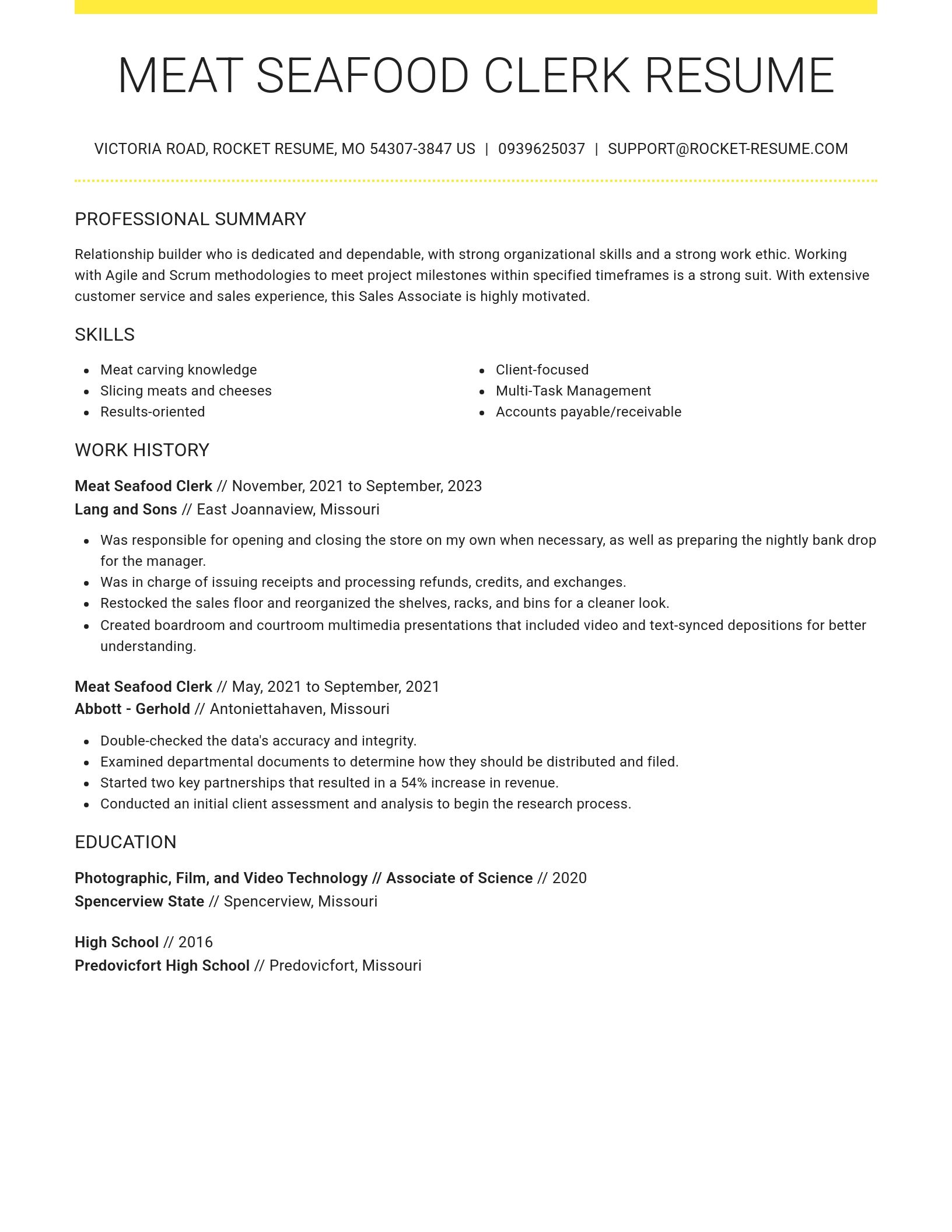 Grand resume template