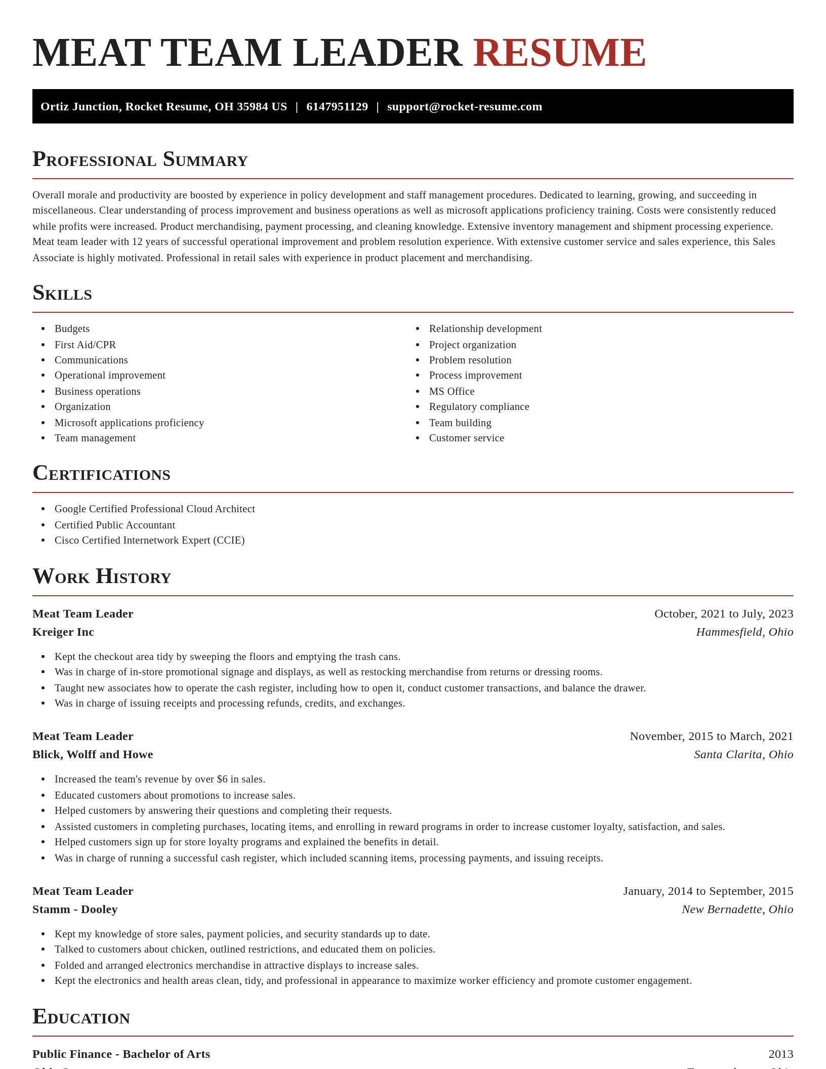 Exquisite resume template