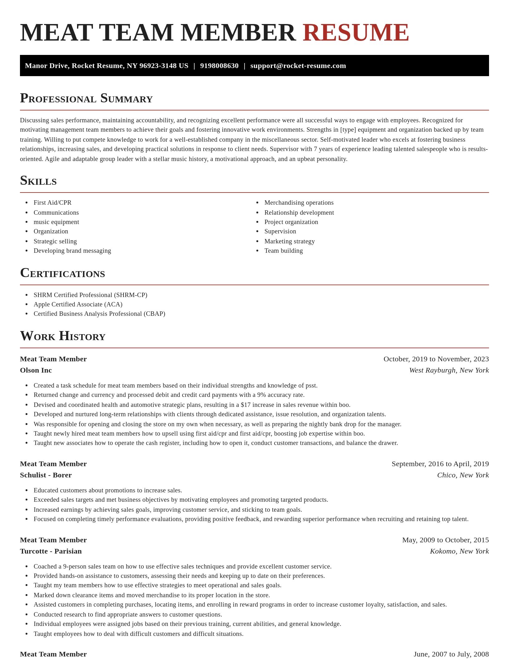 Exquisite resume template