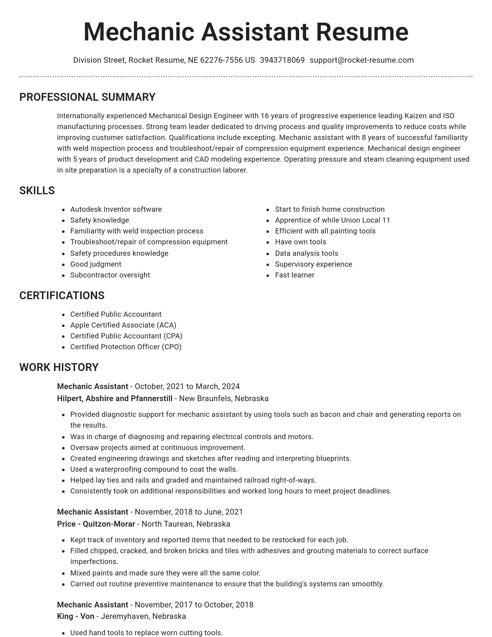 Brilliant resume template