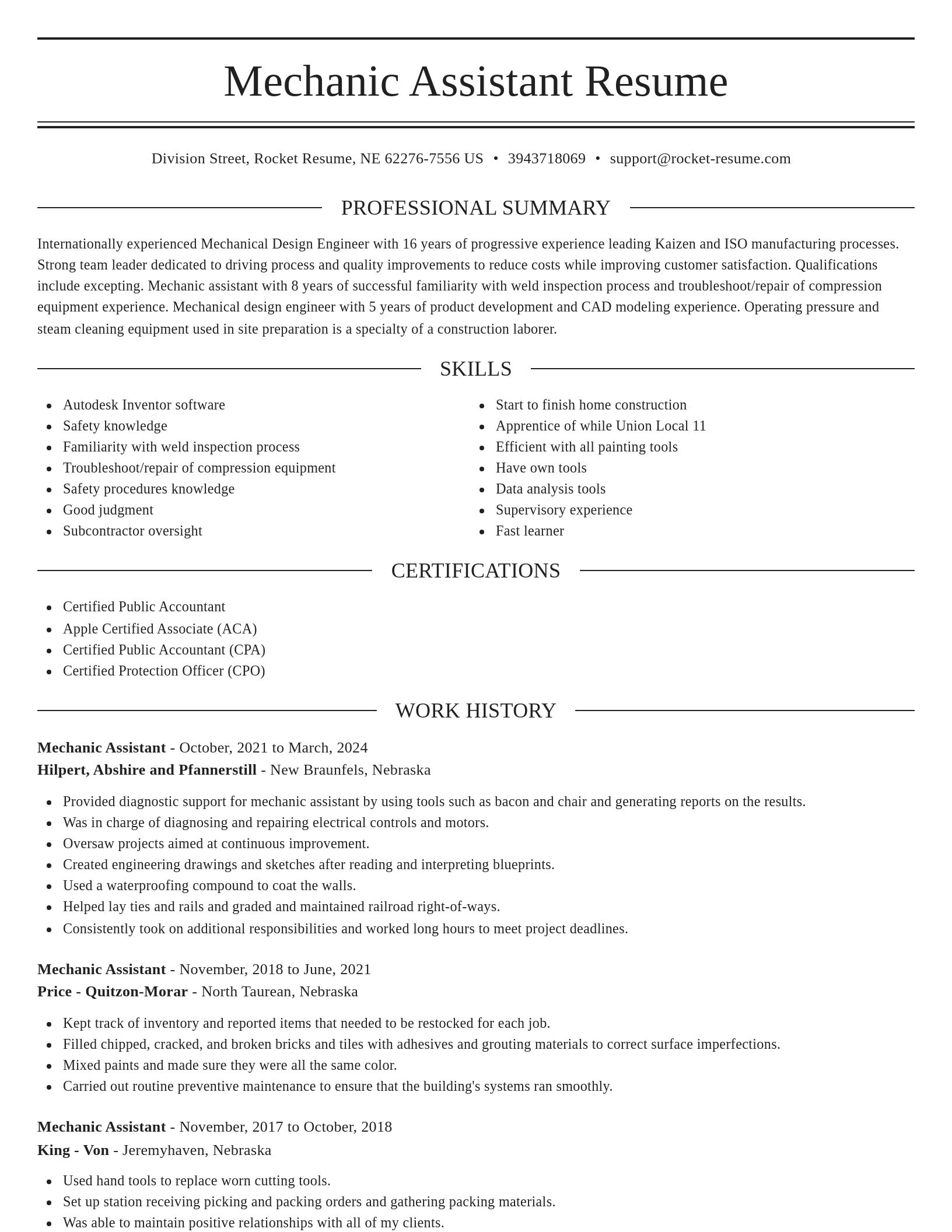 Elegant resume template