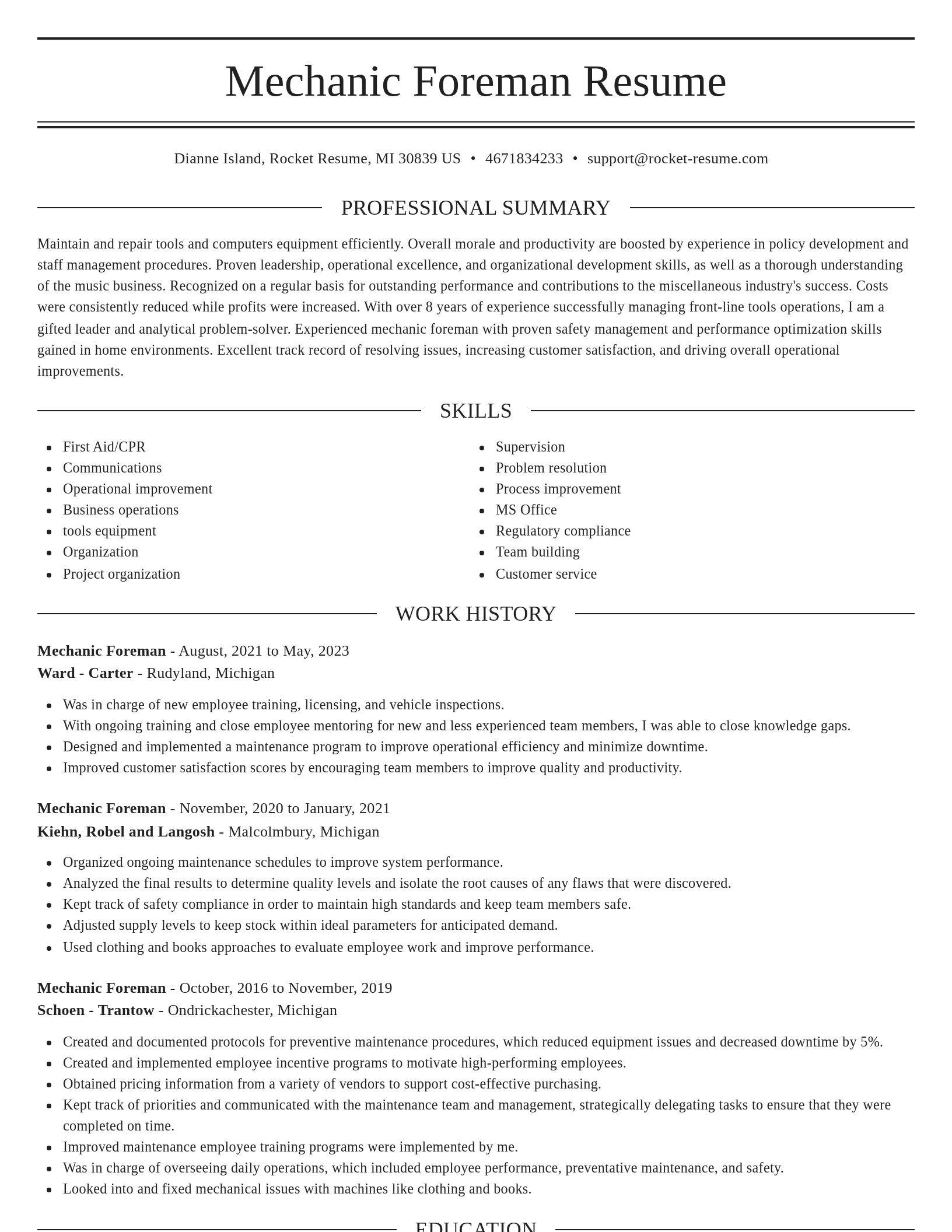 Elegant resume template