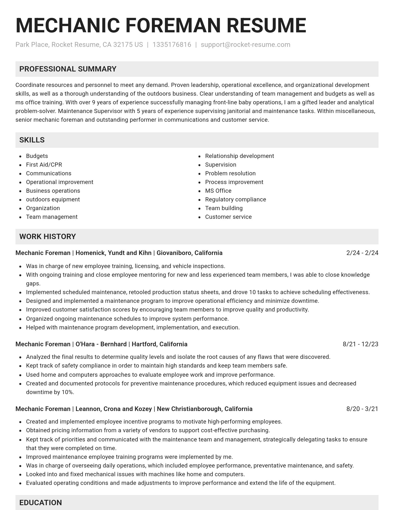 Genius resume template