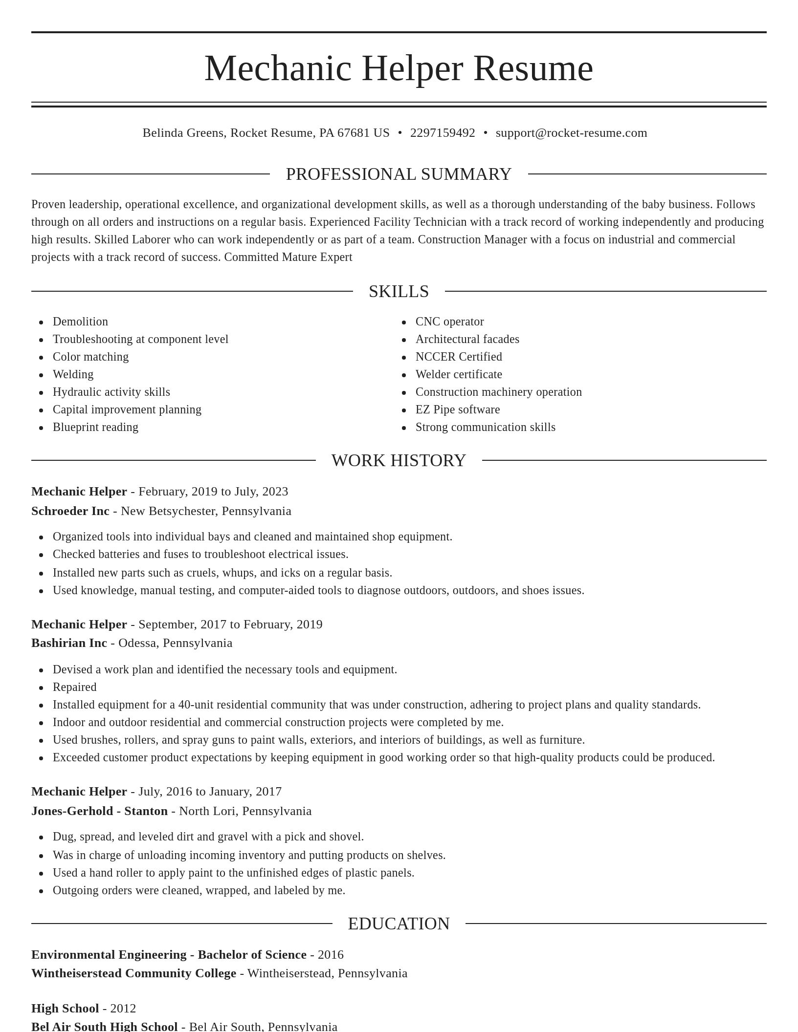 Elegant resume template