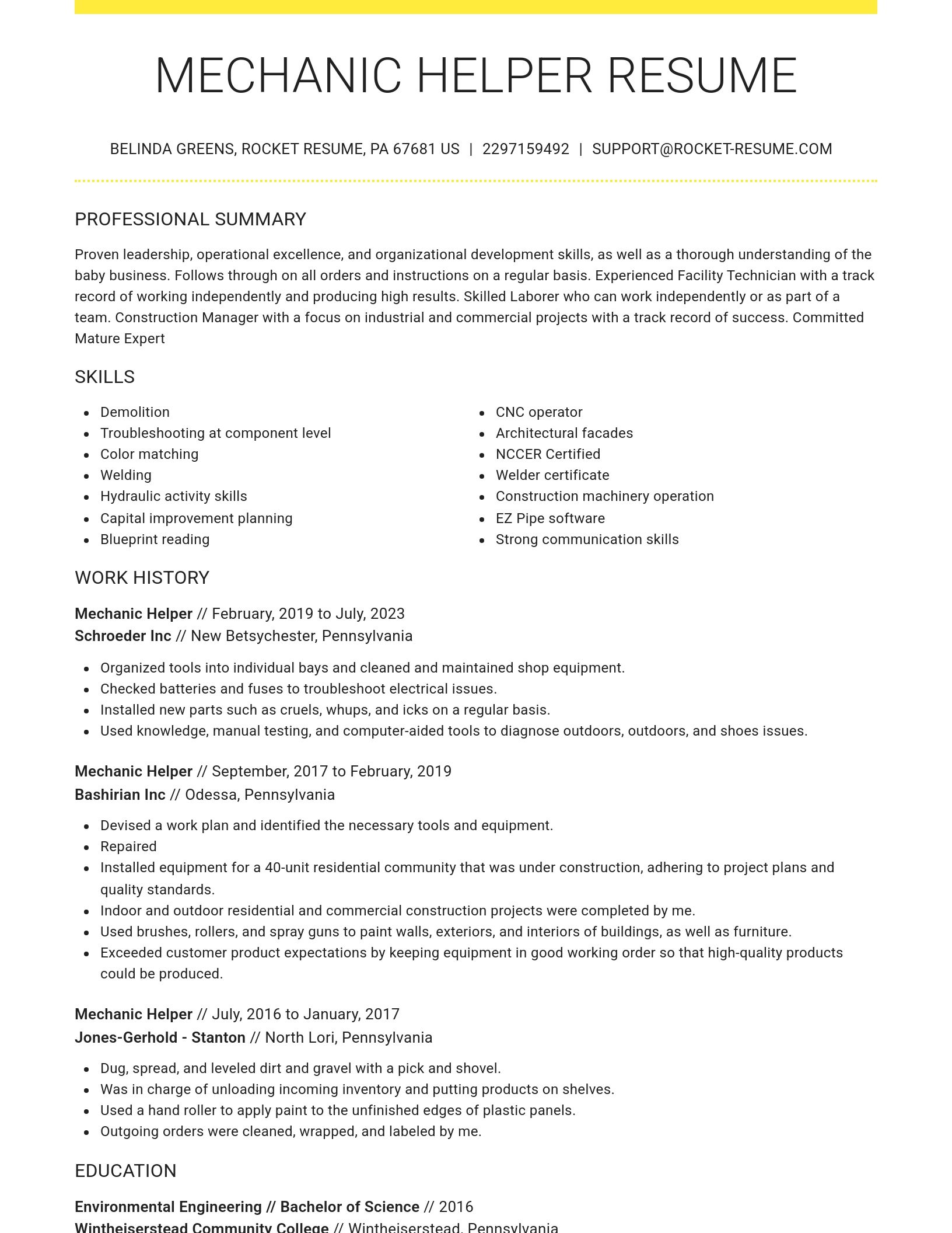 Grand resume template