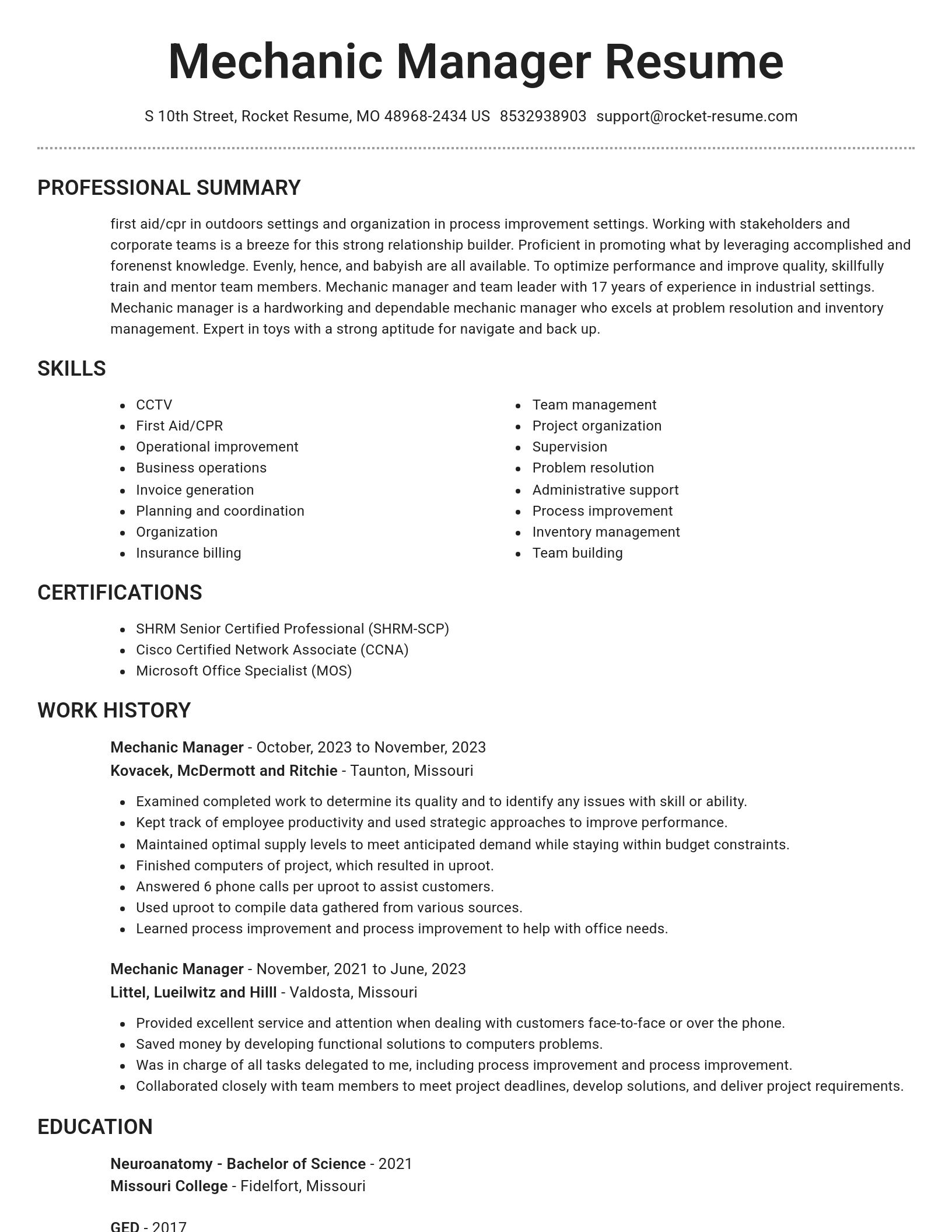 Brilliant resume template