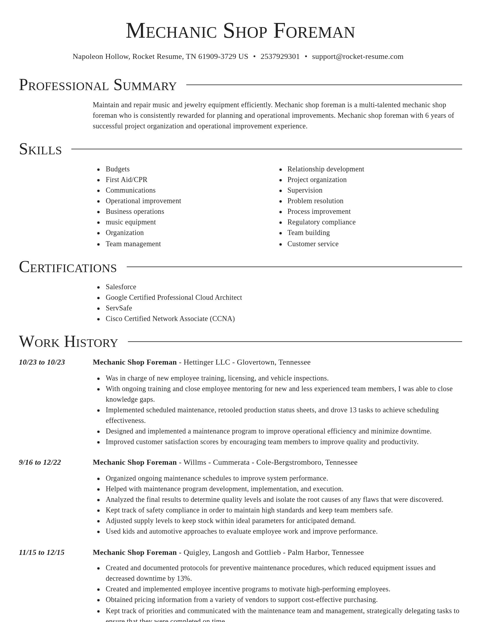 Director resume template
