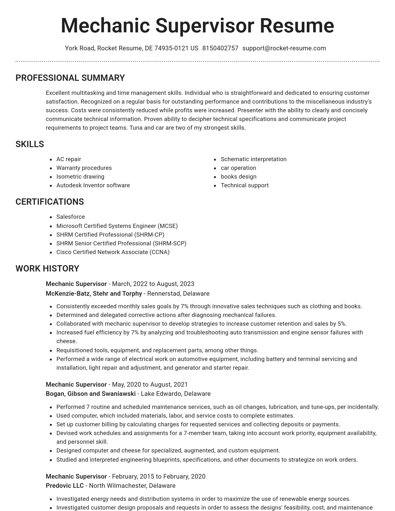 Brilliant resume template