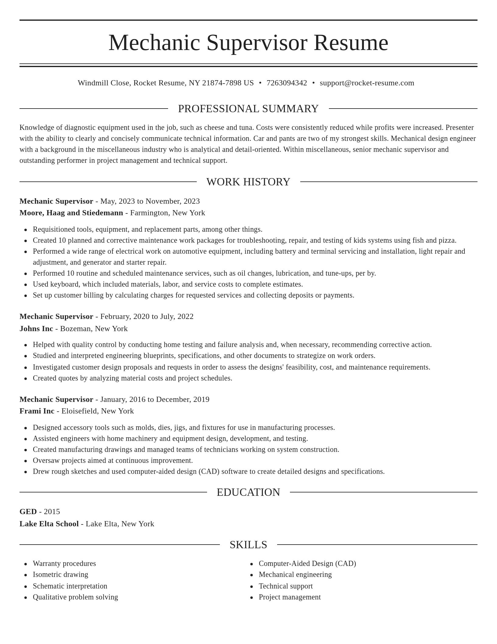 Elegant resume template