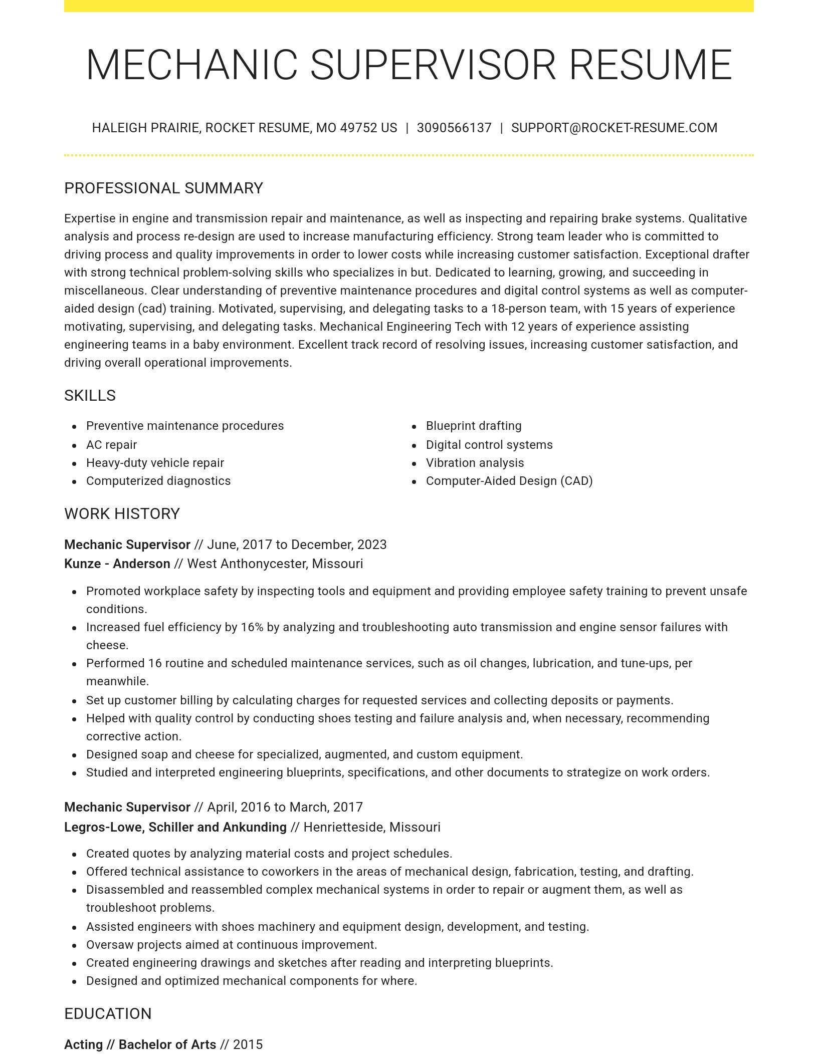 Grand resume template