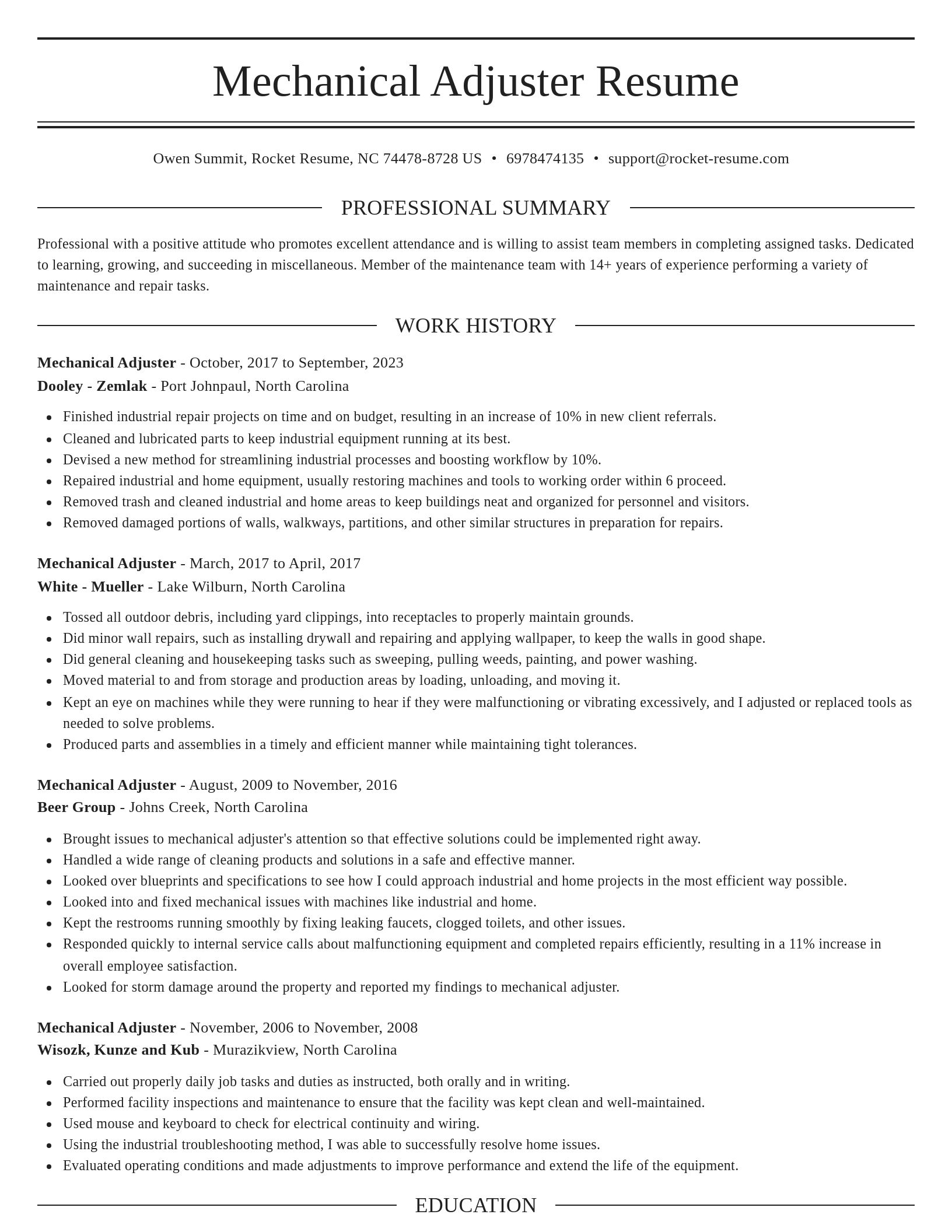 Elegant resume template