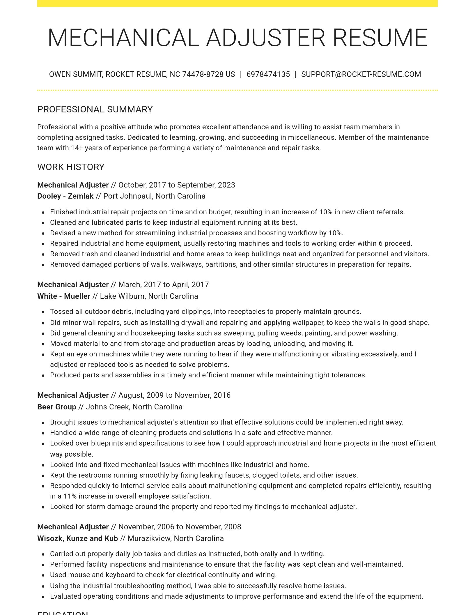 Grand resume template