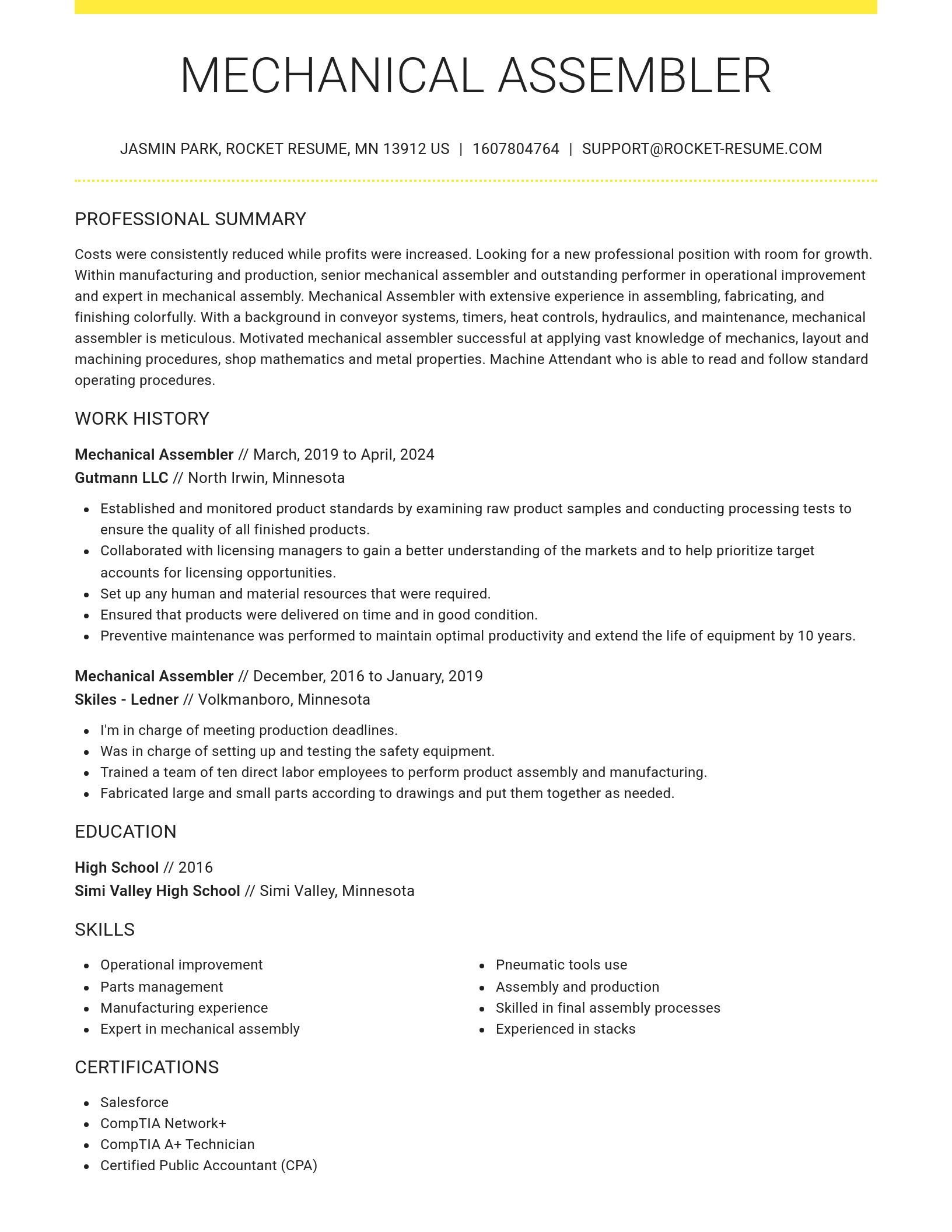 Grand resume template