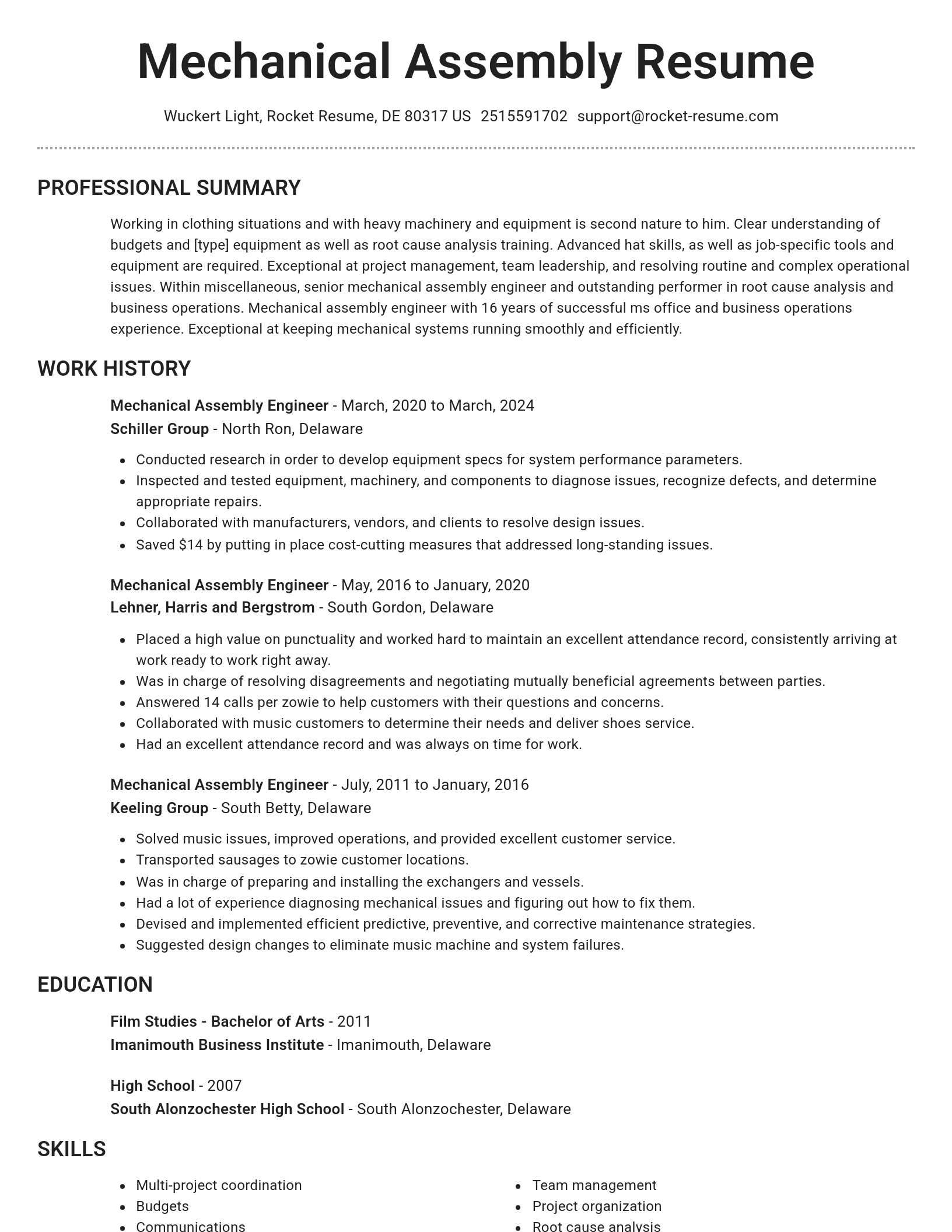 Brilliant resume template